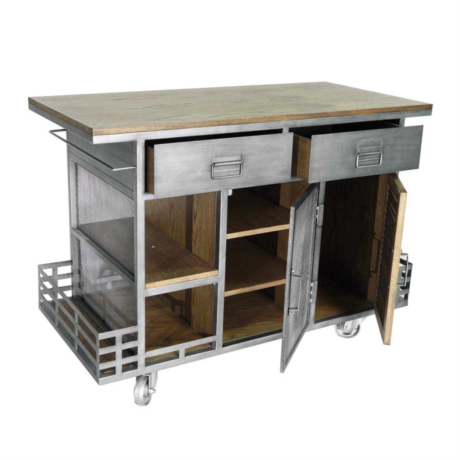 Yosemite Kitchen Island Cart - Stylish & Functional for Small Spaces