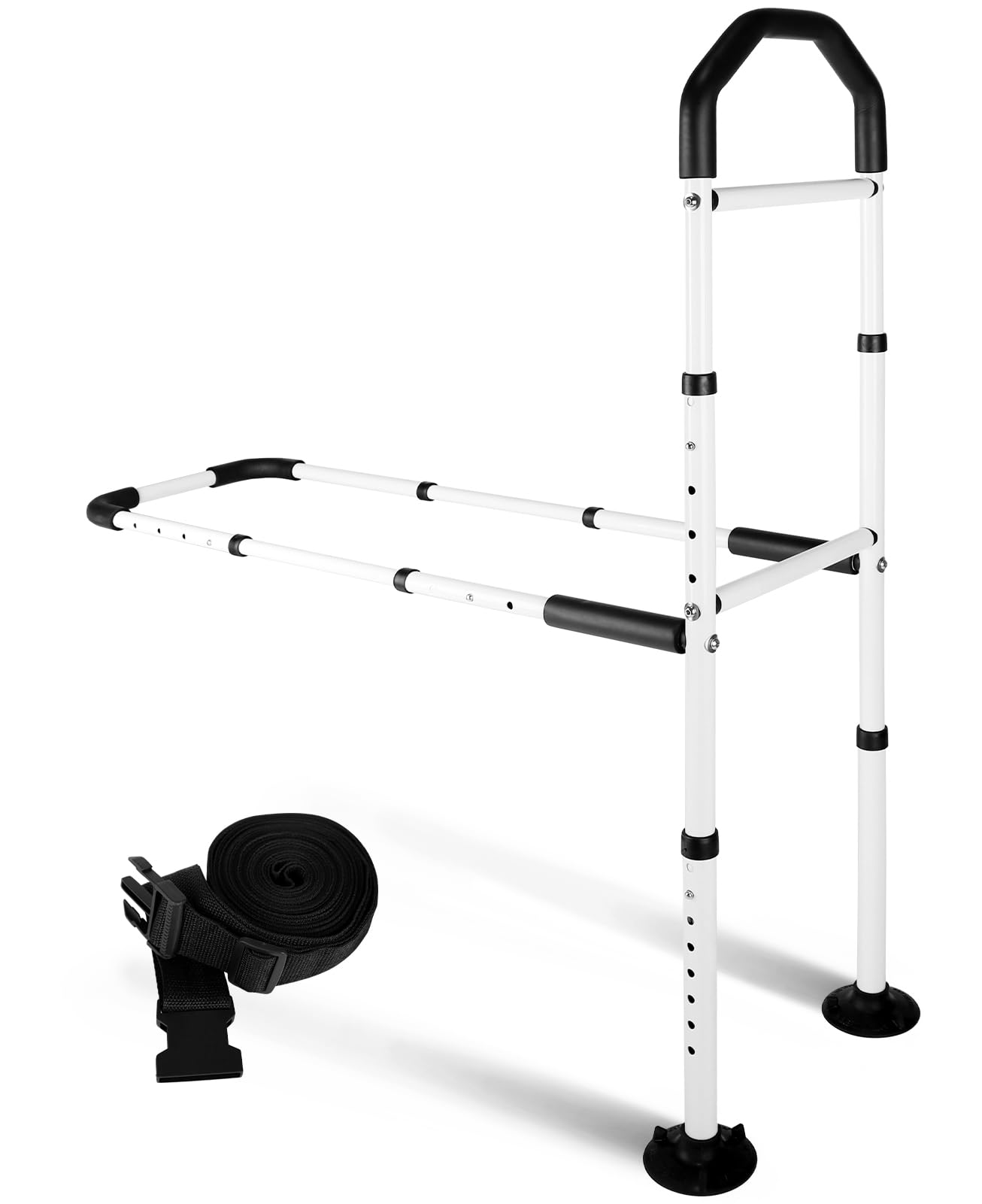**Adjustable Bed Rails for Elderly Adults - Safety Bed Handle with Leg Support, Non-Slip Ergonomic Grip, Medical Bed Assist Rail Holds Up to 350 lbs - Ideal for Seniors, Post-Surgery Recovery & Home Care Safety**