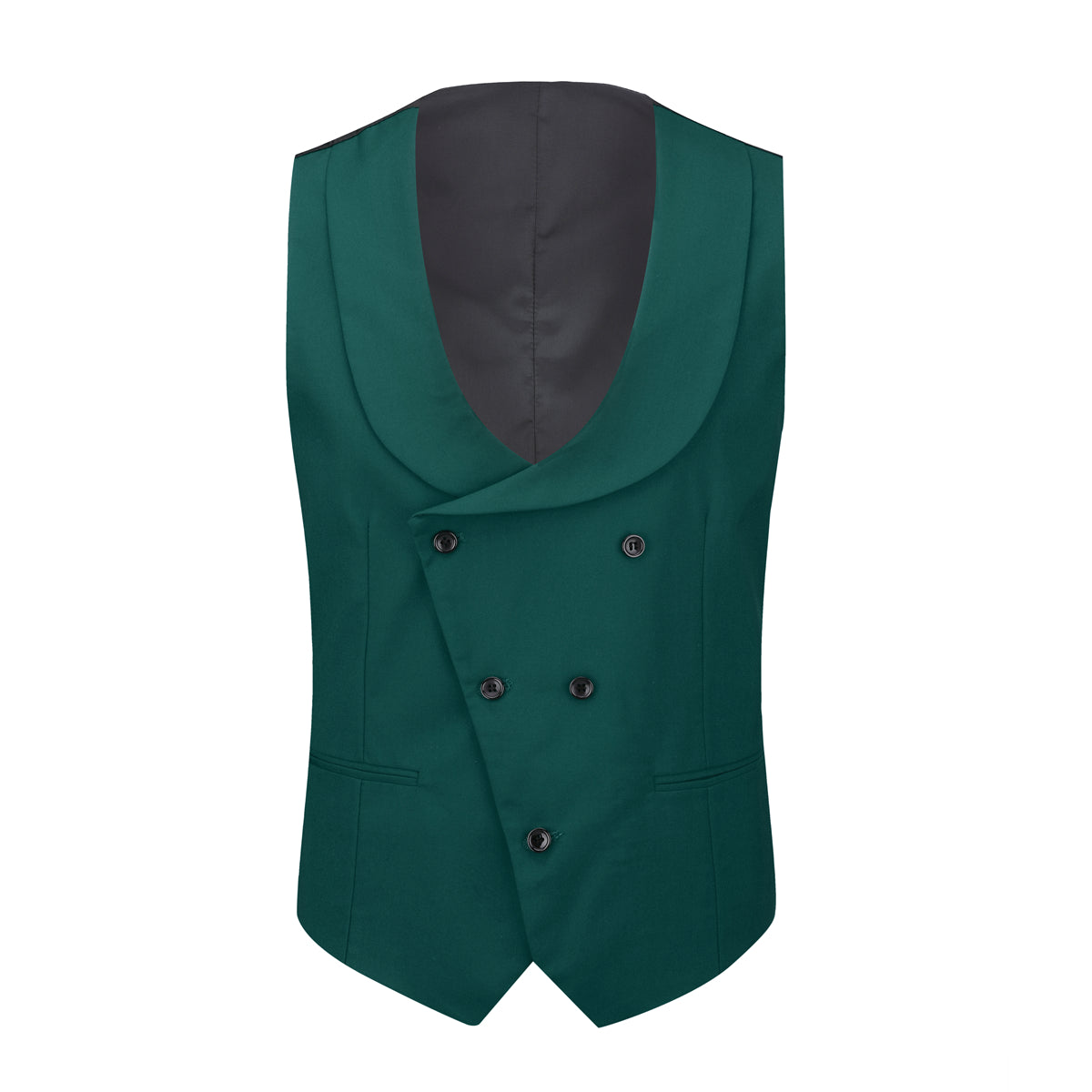 Stylish Men's 3-Piece Dark Green Color Block Suit Set with Single Button Closure | Perfect for Weddings, Business Meetings & Formal Events