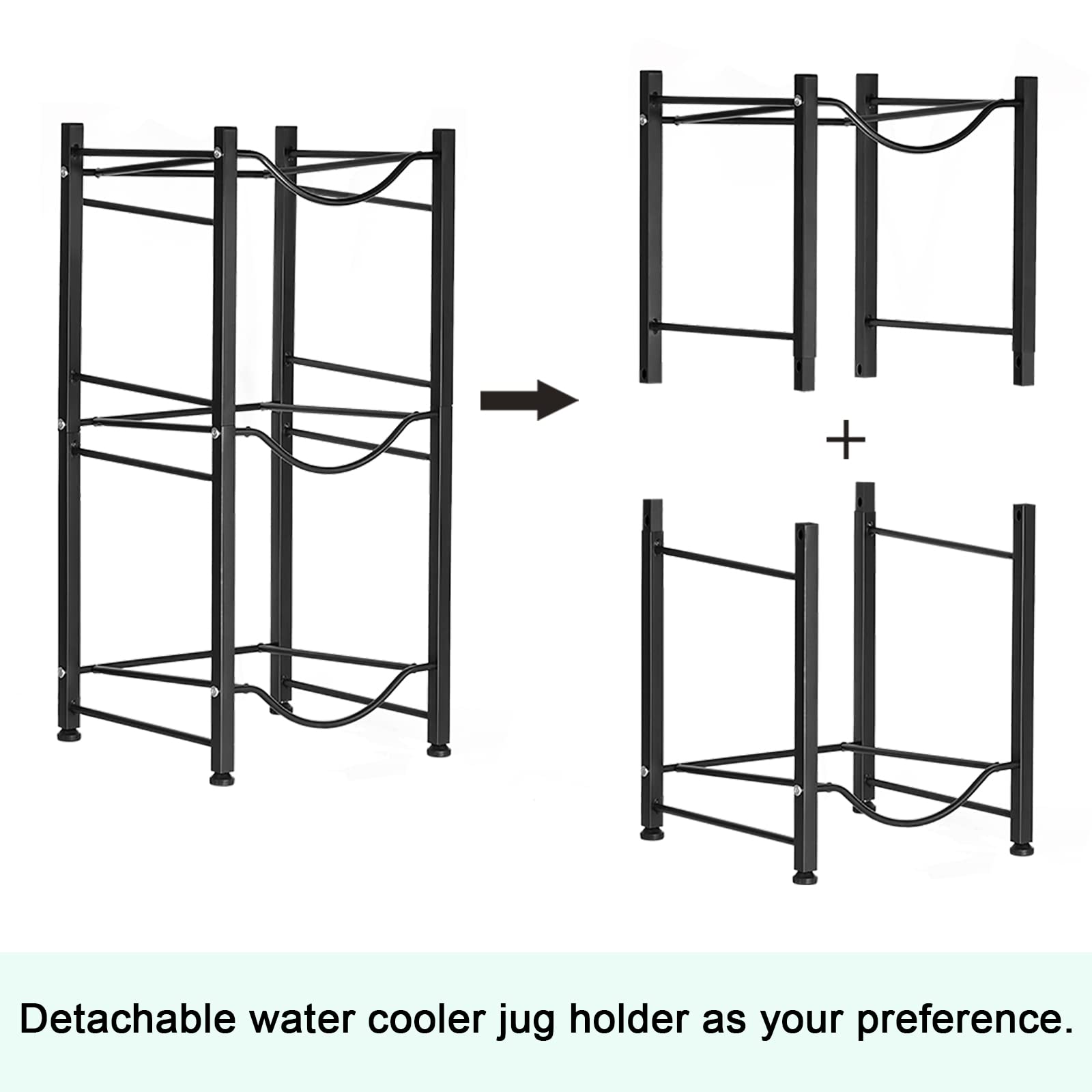 5 Gallon Water Bottle Holder - Heavy Duty 3-Tier Organizer for Home & Office