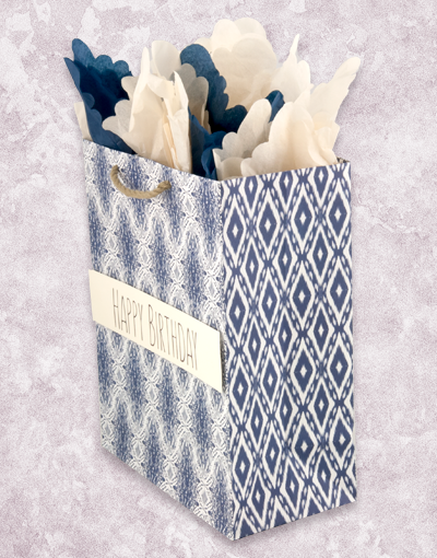 iKat Tribal Pattern Gift Bags - Eco-Friendly Reusable Party Favor Pouches for Weddings, Baby Showers & Special Occasions (Garden Design)