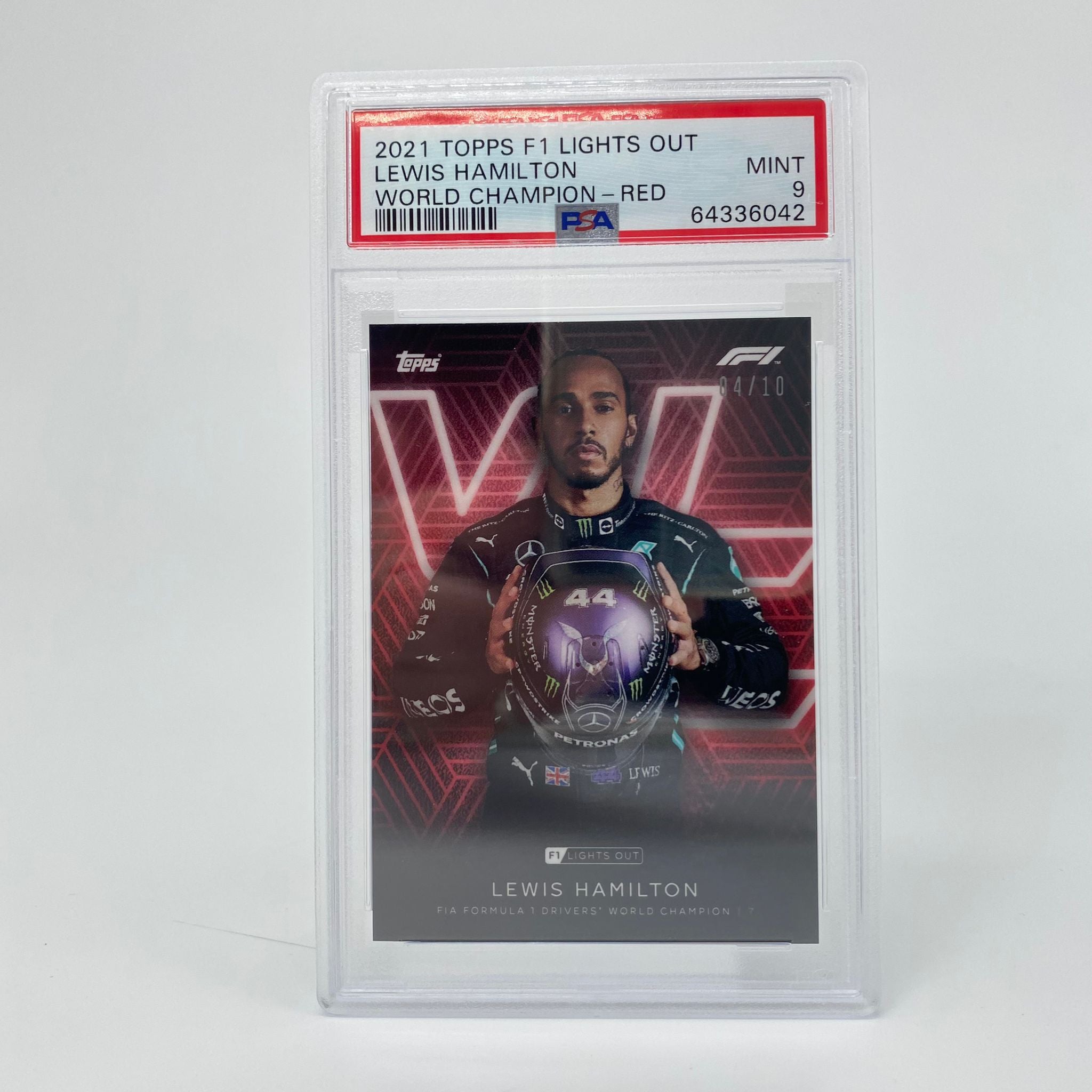 PSA 9 Graded 2004 Lewis Hamilton Driver's World Champion Trading Card - Perfect for F1 Memorabilia Collectors & Motorsport Fans Display