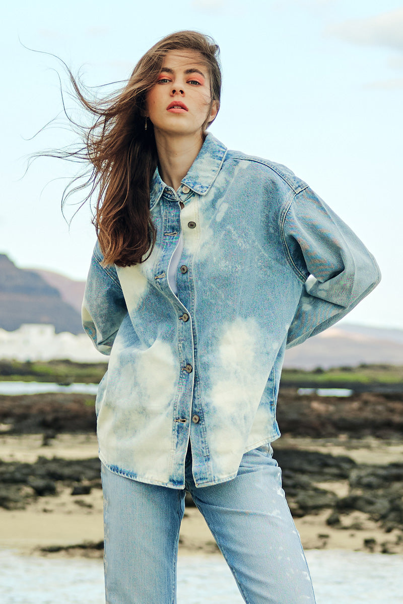 Josephine Oversized Shirt Jacket for Women - Stylish Long Sleeve Button Down Shacket - Casual & Work Wear - Perfect for Layering in Fall & Spring