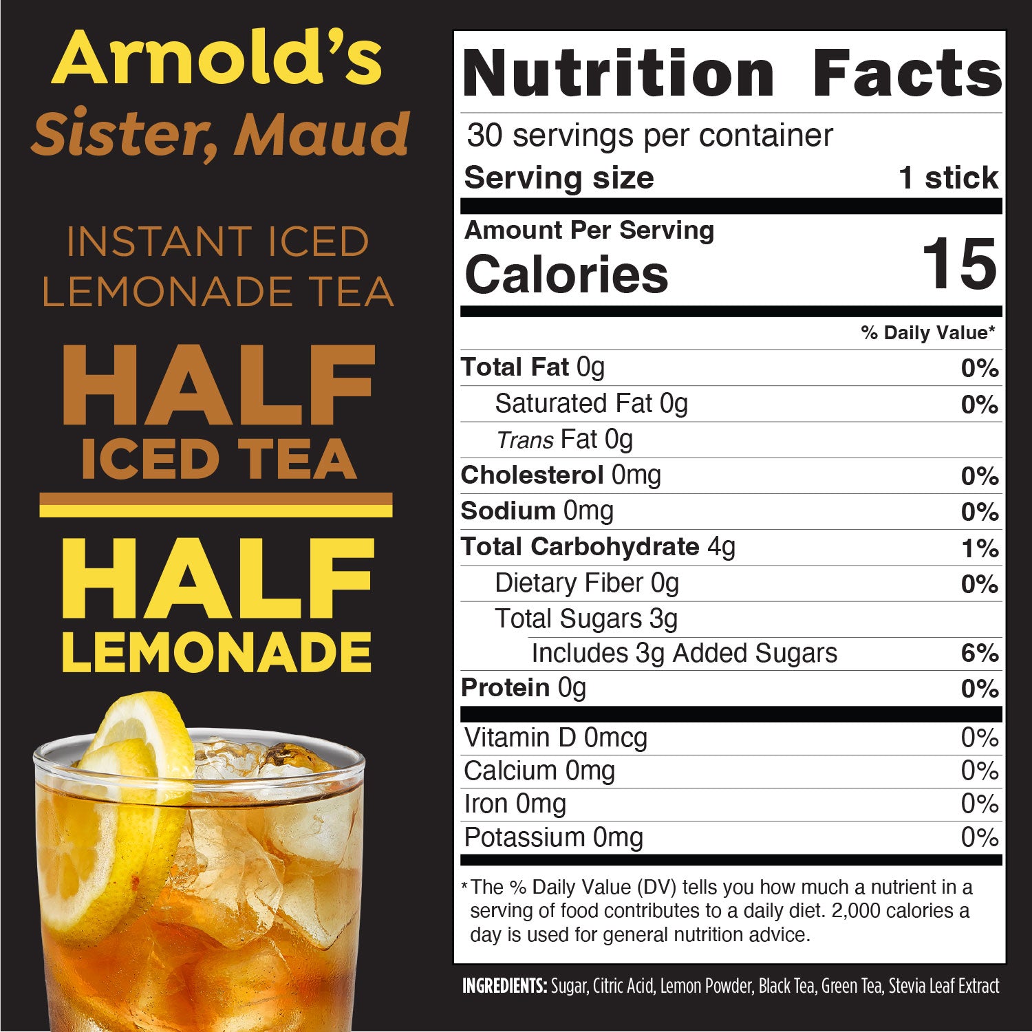 Maud's Instant Iced Tea Variety Pack - 12 Flavors of Refreshing Cold Brew Tea for Summer, Picnics & Office - Sugar-Free & Low-Calorie Iced Tea Mixes for Healthy Hydration