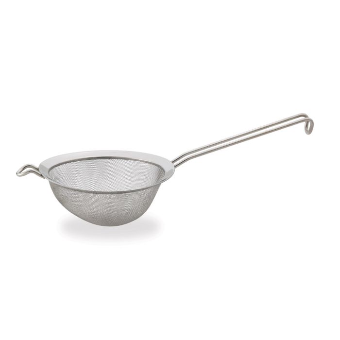 7-Inch Double Mesh Stainless Steel Strainer - Fine & Coarse Sieve for Cooking, Baking, and Filtering Liquids