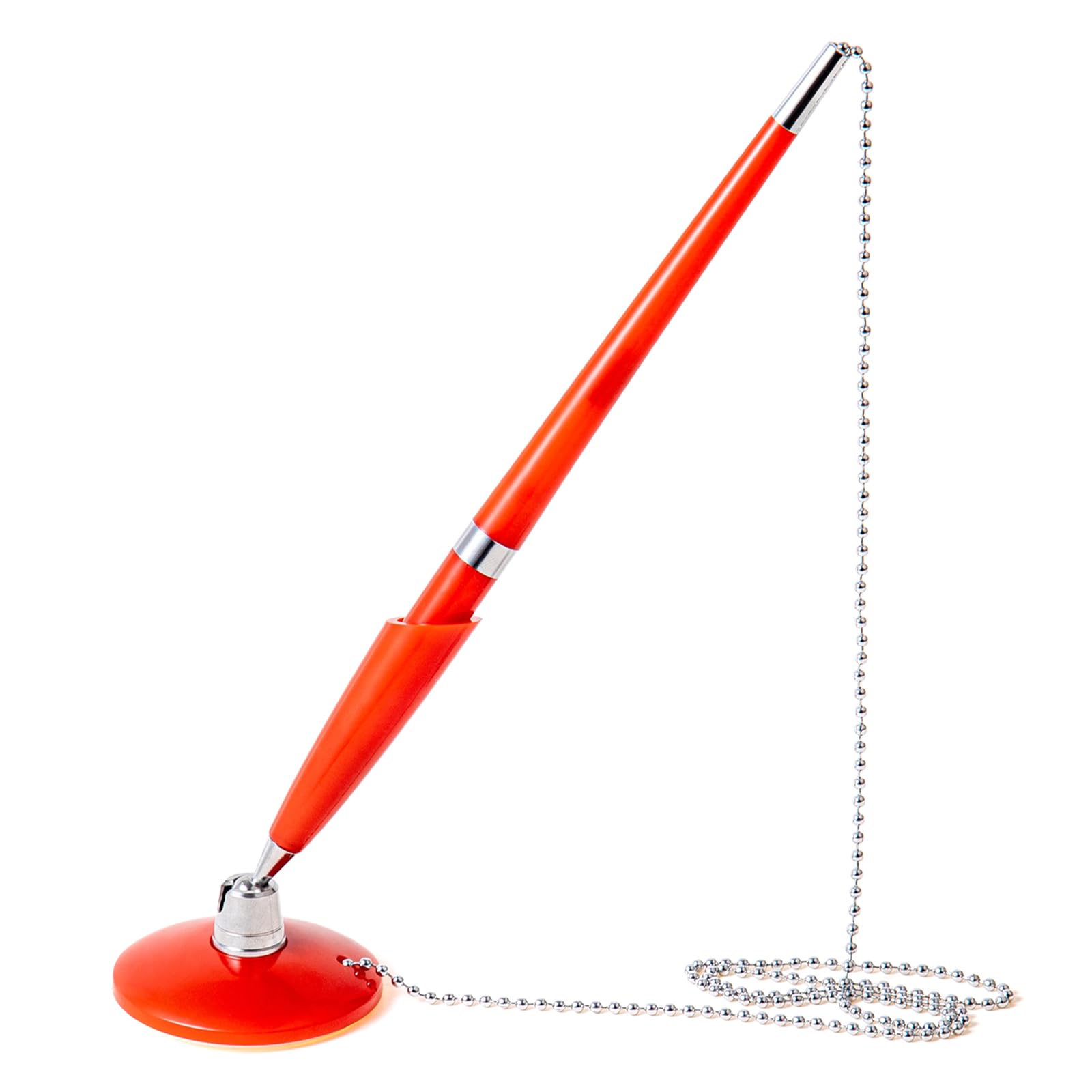 Tofficu Desk Pen with Ball Chain - Adhesive Backed Counter Pens for Reception, Bank & Hotel Lobbies - Secure Pen Holder for Front Desk (Perfect for Signing Documents, Guest Check-ins & Customer Transactions)