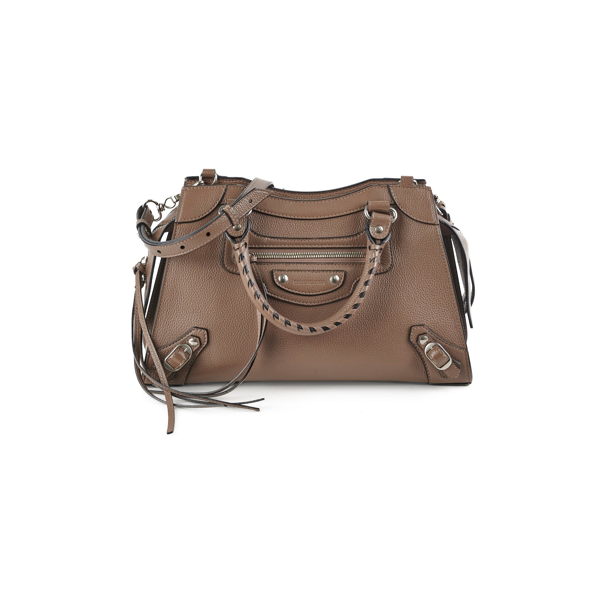 Balenciaga Neo Classic Taupe Shoulder Bag for Women | Genuine Leather Luxury Handbag | Perfect for Work, Travel & Everyday Use