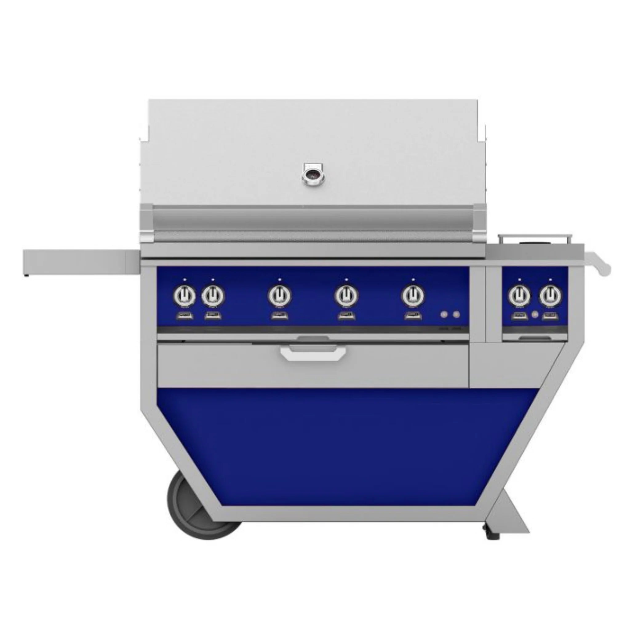 Hestan 42-Inch Deluxe Freestanding Gas Grill with Double Side Burner - Outdoor BBQ Grill for Backyard, Patio & Garden Cooking