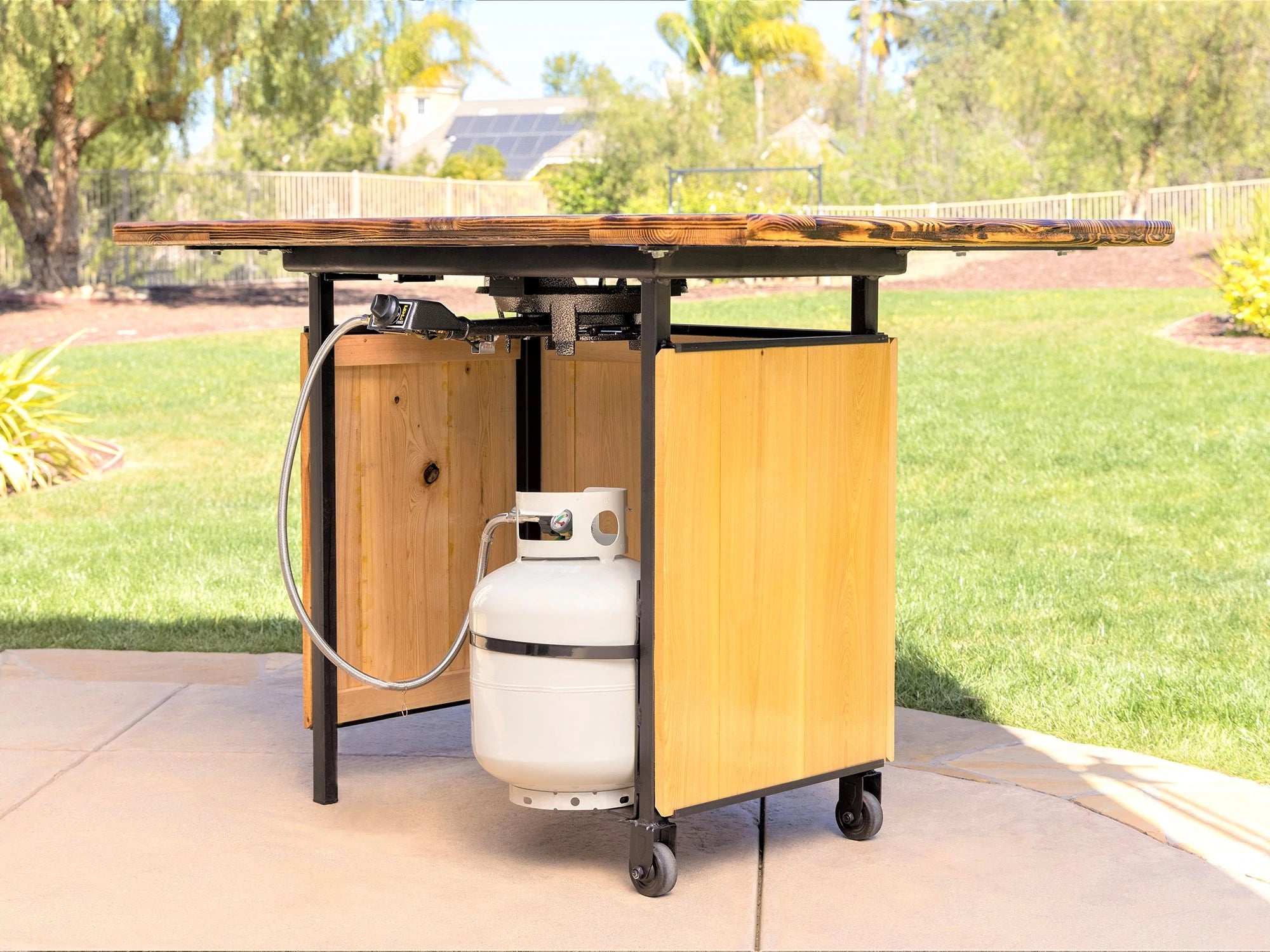 Premium Backyard Hibachi Grill Torched Cypress - Portable Japanese BBQ Grill for Outdoor Cooking, Camping & Backyard Parties - BY BHPOGTC
