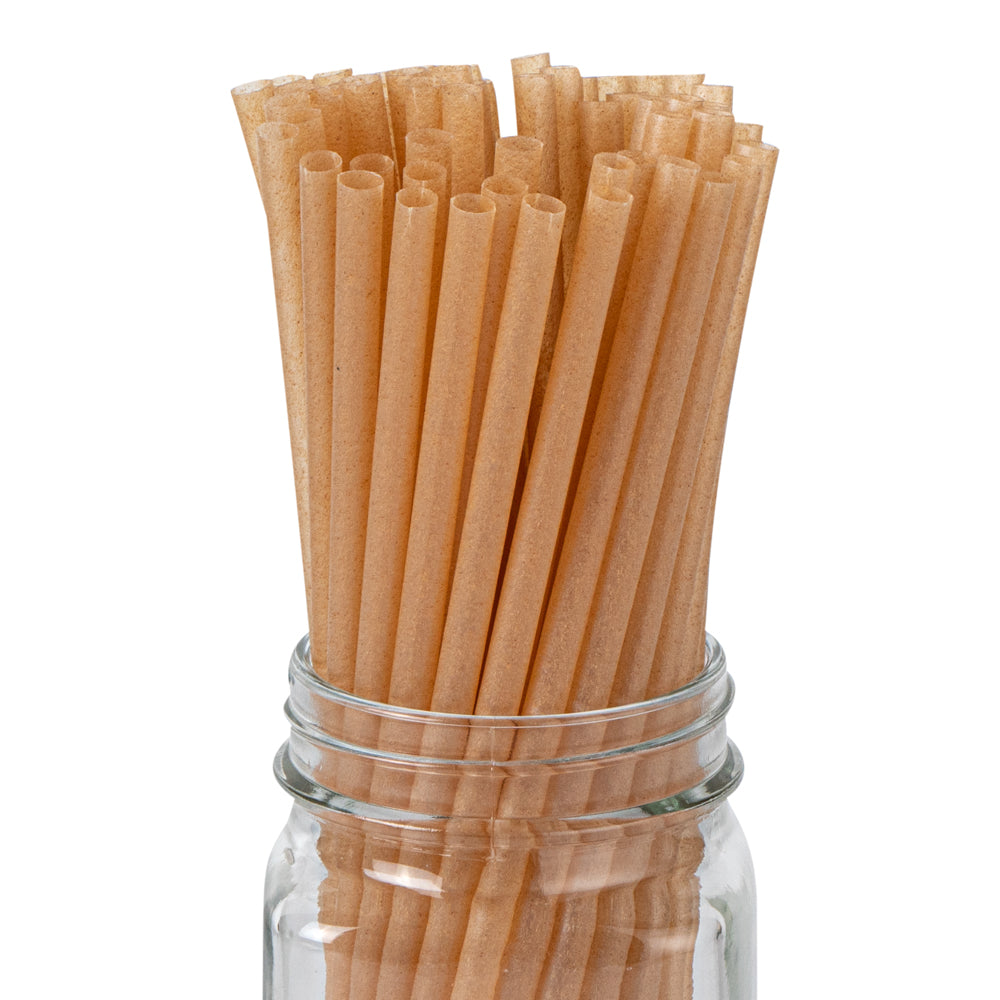 Eco-Friendly Compostable PLA Plastic & Sugarcane Straws - 8 1/4 Inch Biodegradable Drinking Straws (2000 Count) - Perfect for Restaurants, Cafes, Parties & Sustainable Living