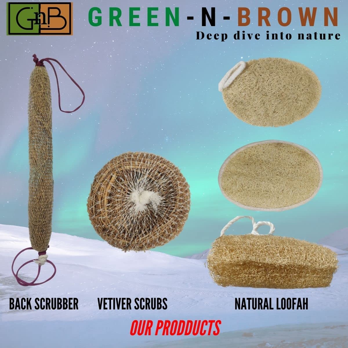 Organic Loofah Sponge for Bath & Shower - Natural Exfoliating Body Scrubber for Face, Back & Skin - Eco-Friendly Bath Sponge for Men & Women (Pack of 2) - Perfect for Spa, Gym & Travel Use