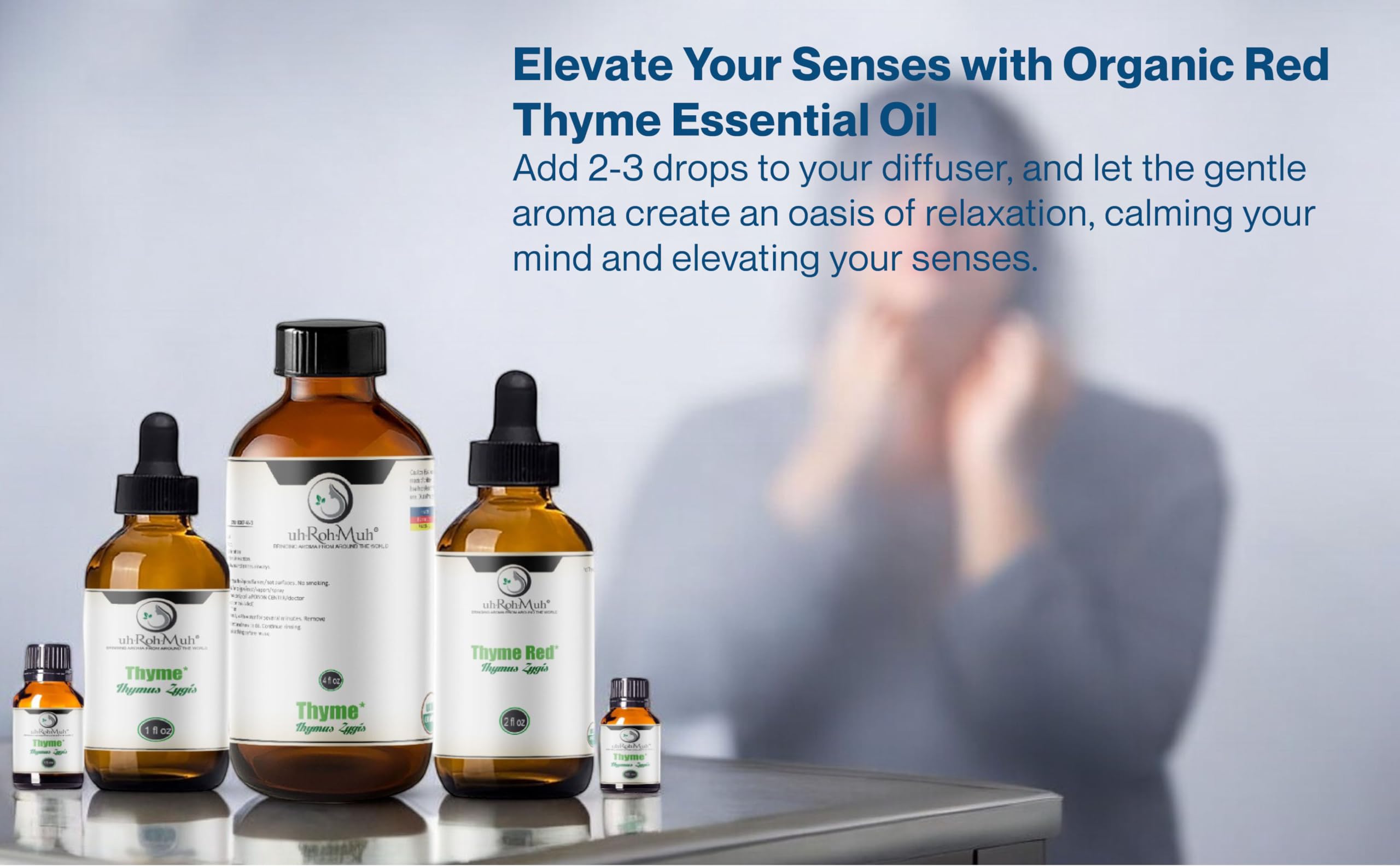 Premium Organic Thyme Red Essential Oil with High Thymol Content | USDA Certified Pure Essential Oil for Aromatherapy, Skincare & Cooking | Home Diffuser Oil | Sourced from Spain | Perfect for Relaxation, Skin Care & Culinary Recipes