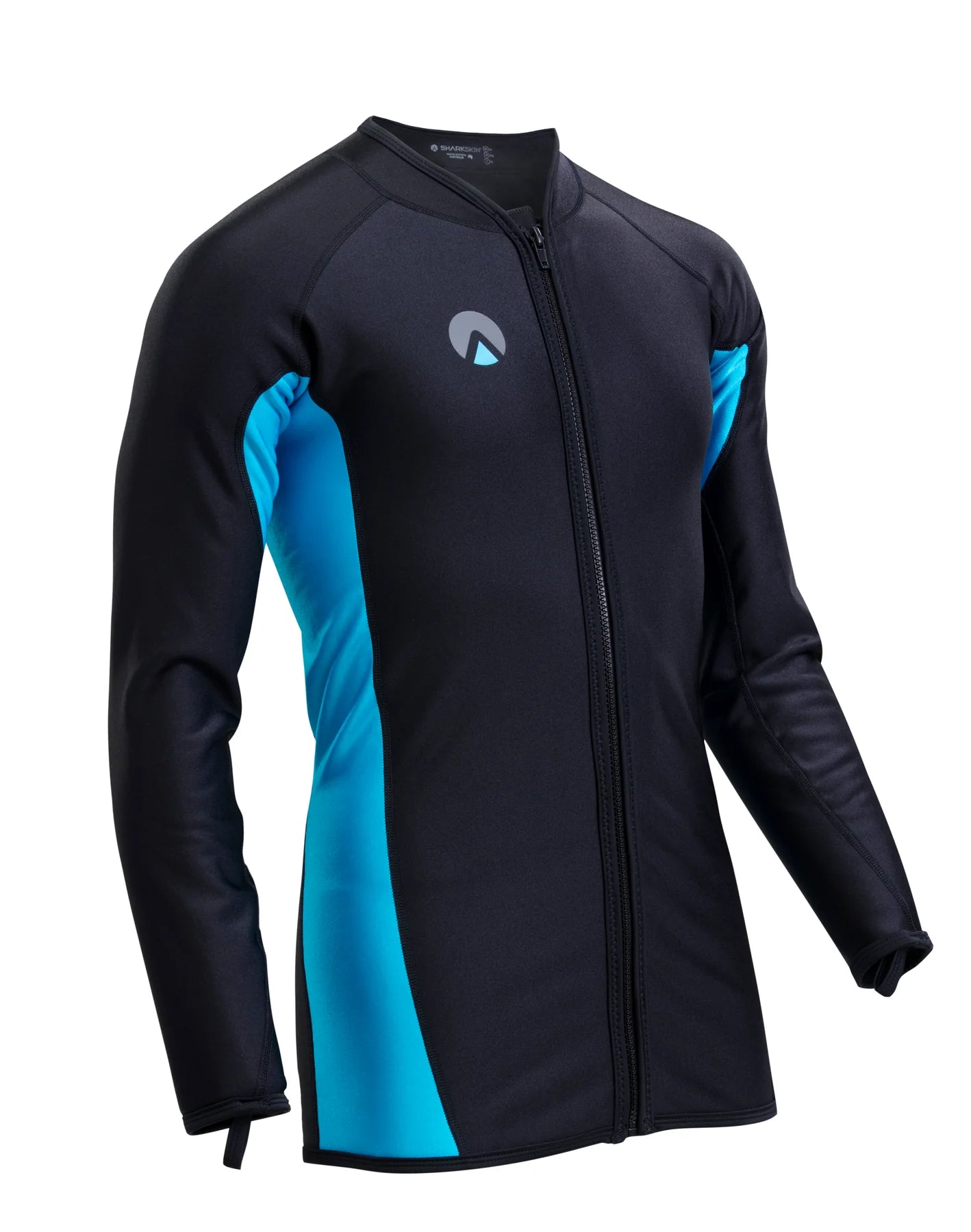 Men's Chillproof Long Sleeve Full Zip Jacket - Large Blue - Cold Weather Outdoor Activewear for Hiking, Running & Casual Wear
