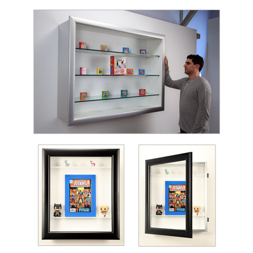 21x93 Shadow Box Display Case with Glass Shelves - Metal Framed SUPER WIDE FACE (8