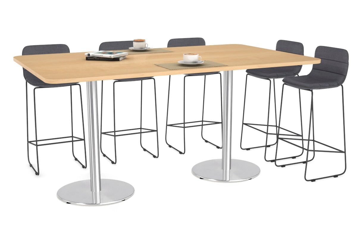 Premium Sapphire Disc Base Counter Table with Rounded Corners - 70.9