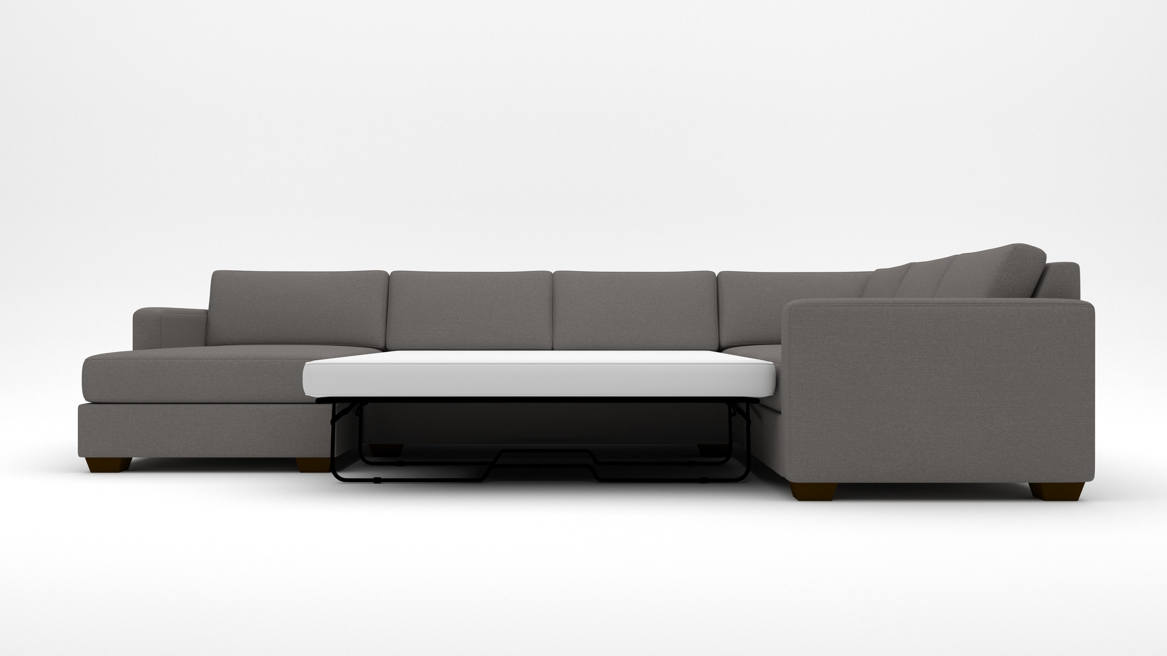 Track 141 Corner Sectional Sofa with Full Sleeper & Left Chaise - Modern L-Shaped Couch for Small Spaces, Living Room, Apartment & Home Theater Comfort