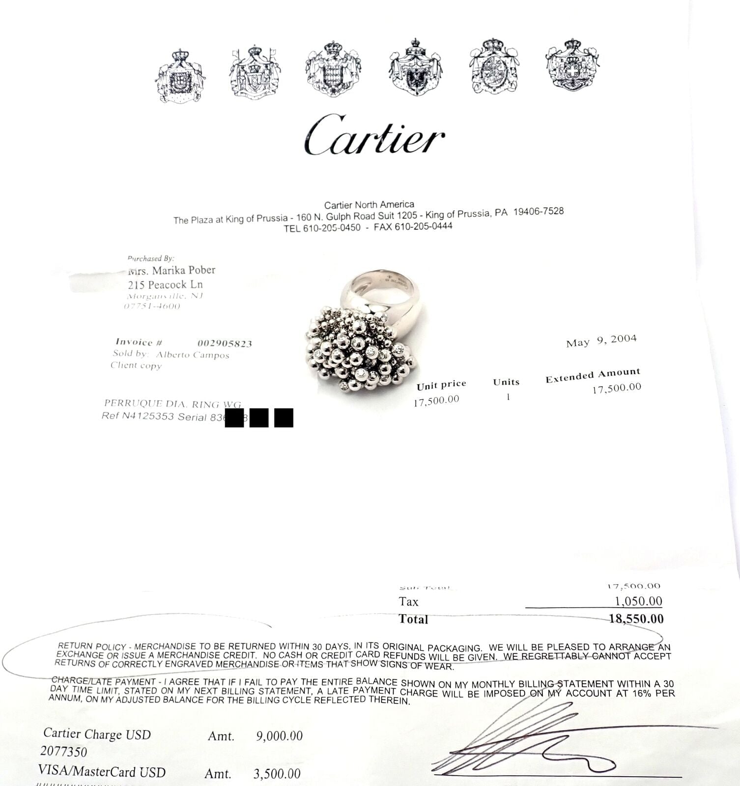 Authentic Cartier Perruque Paris Nouvelle Vague 18k Gold Diamond Ring - Luxury Jewelry for Women, Perfect for Weddings, Anniversaries & Special Occasions