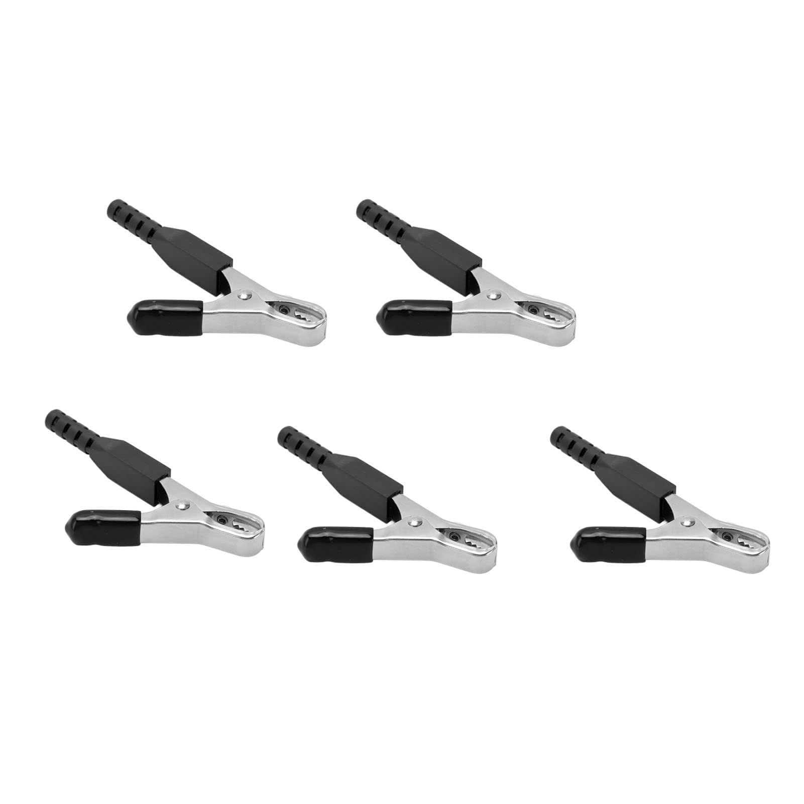 40A Heavy Duty Battery Charger Clamps Set - 5PCS Insulated Electrical Tipped Grips with 20mm/0.8in Opening Size - Safe for Car, Boat & Motorcycle Battery Charging & Jump Starting - Perfect for Automotive Repair & Emergency Power Supply