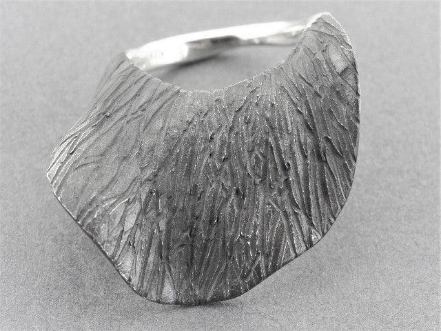 Oxidized Silver Medium Wave Ring for Women - Boho Chic Jewelry for Everyday Wear & Special Occasions