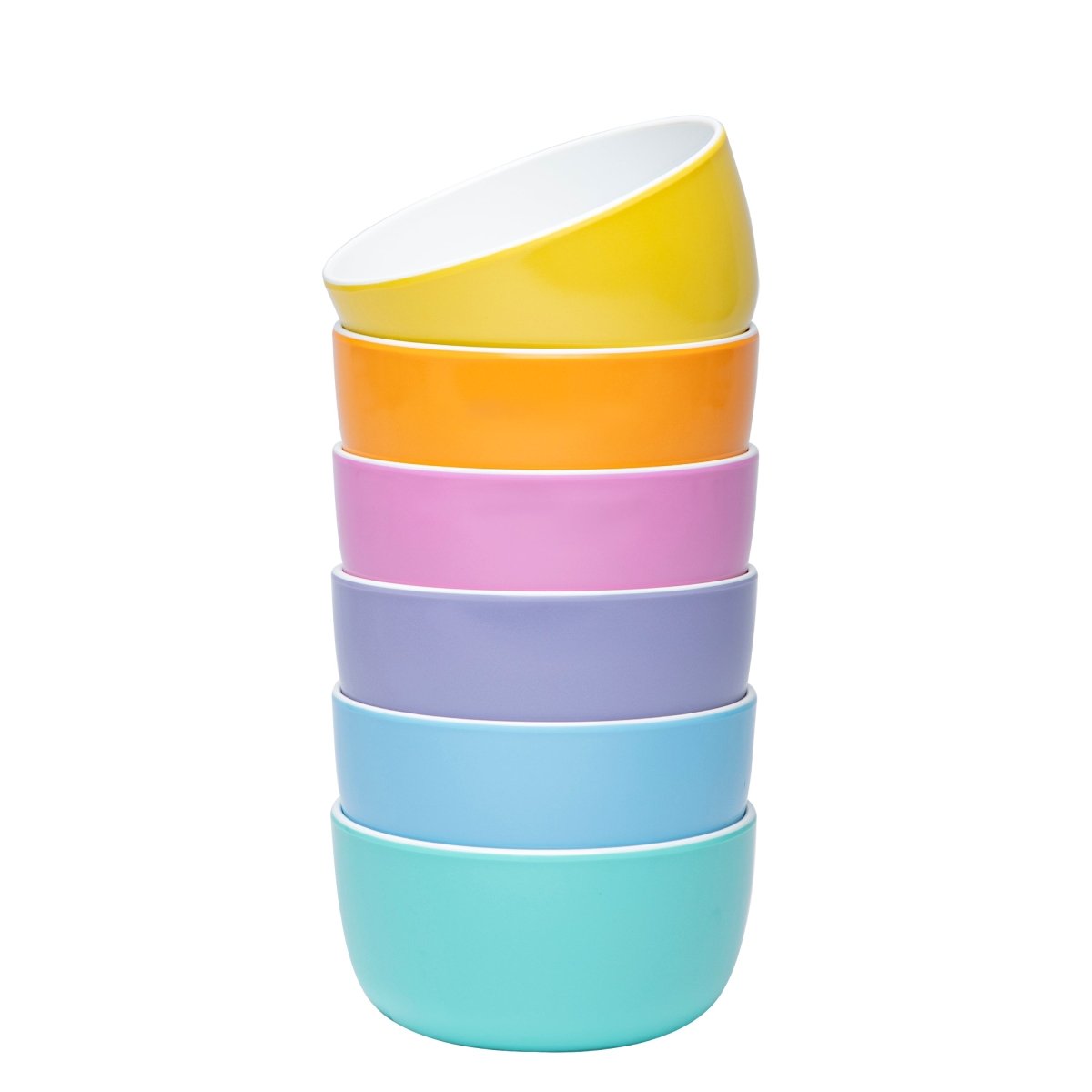 6-Piece Pastel ColorPop Bowls Set - 4.5