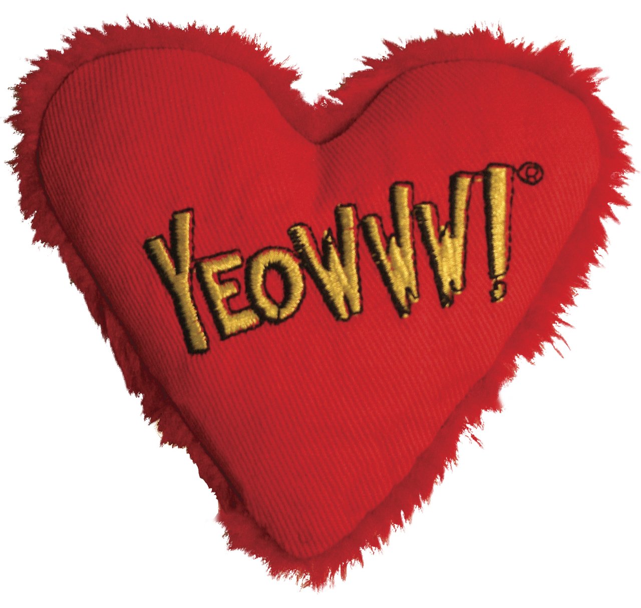 Yeowww! Heart Attack Pack: 3X 100% Organic Catnip Heart Cat Toys with Unique Phrases - Perfect for Playtime, Training & Bonding with Your Feline Friend
