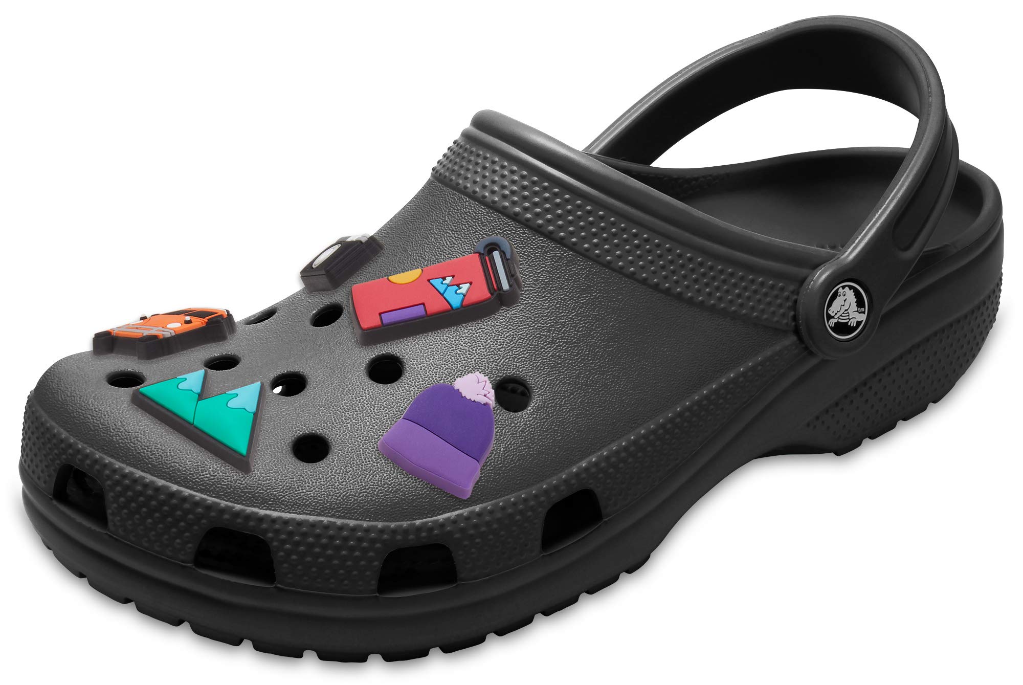 Comfortable Crocs Classic Clogs for Men & Women with 5-Pack Jibbitz Charms - Perfect for Travel, Work & Casual Wear