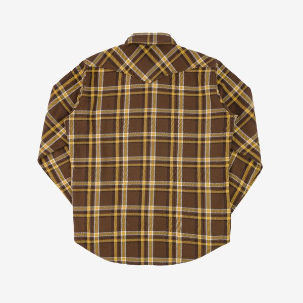 Iron Heart IHSH 372 Ultra Heavy Flannel Western Shirt - Brown Crazy Check Plaid for Men | Durable Workwear & Outdoor Adventure Shirt