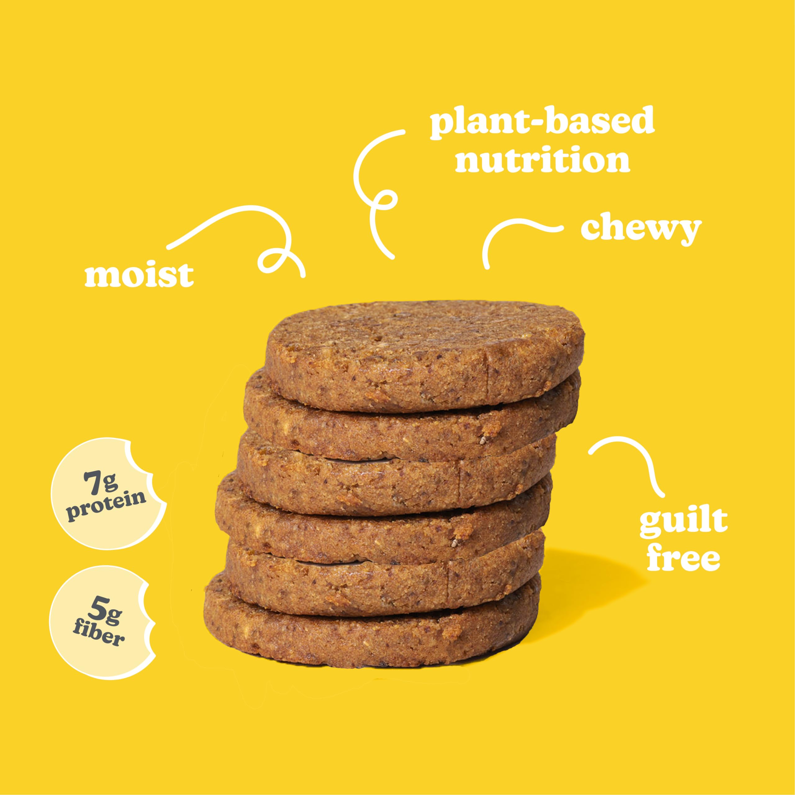 Love + Chew Gluten-Free Vegan Banana Bread Cookies - High Protein Almond Snacks, Paleo & Non-GMO - Soft Baked, Individually Wrapped (2oz, 60 Count) - Perfect for Healthy On-the-Go Snacking, Office Treats & School Lunches