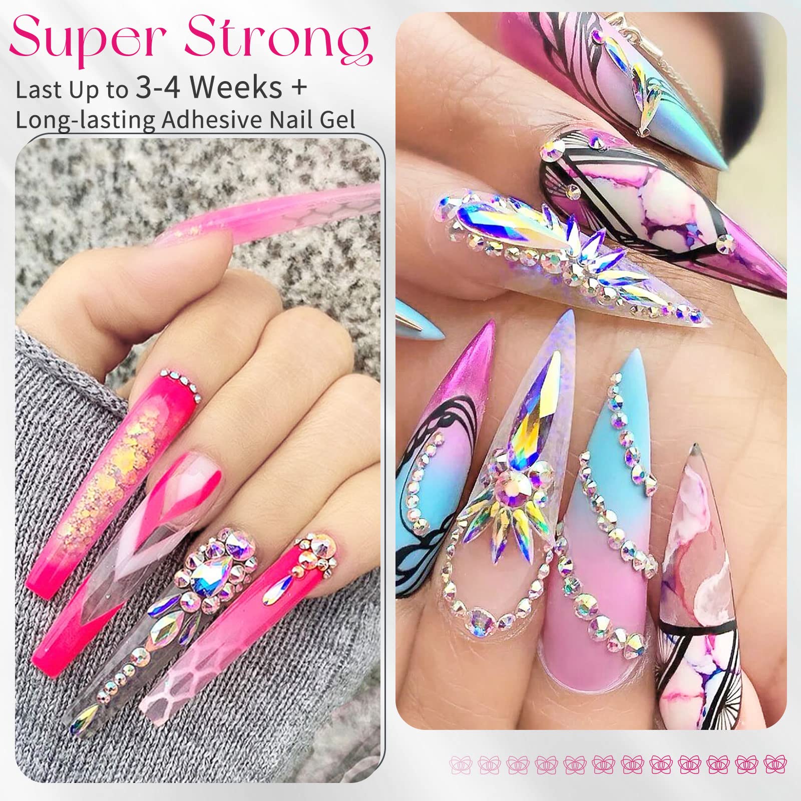 **Super Strong Nail Glue Gel for Press-On & Acrylic Nails – 20ml x 2 Pack, Long-Lasting Adhesive for Women & Girls – Perfect for Salon, DIY Manicures & Nail Extensions**