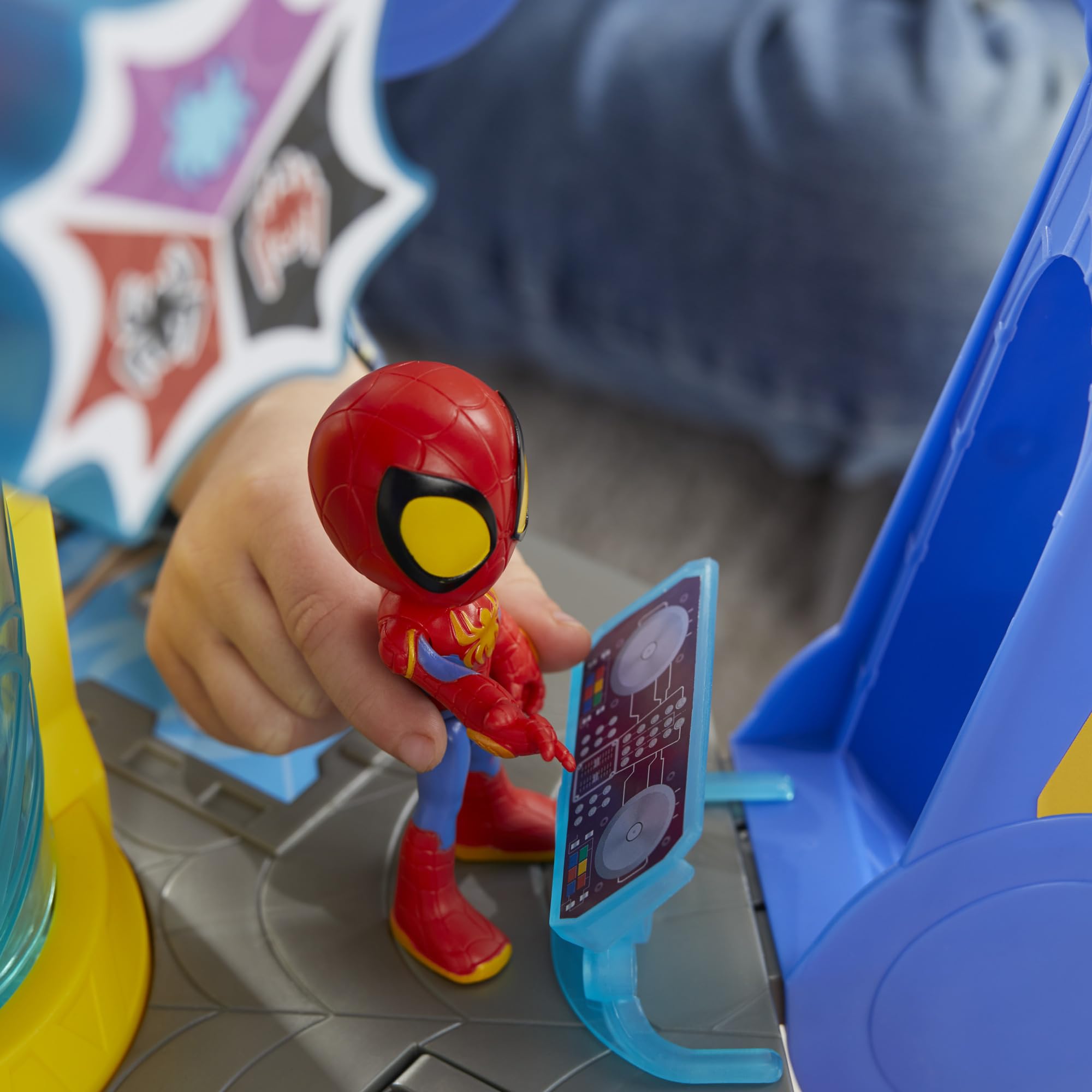 Spidey and His Amazing Friends Web-Spinners Web-Quarters Playset - Marvel Superhero Action Figure Toy Set with Vehicle & Accessories for Kids Ages 3+ | Pretend Play, Birthday Gift, Superhero Adventure Roleplay