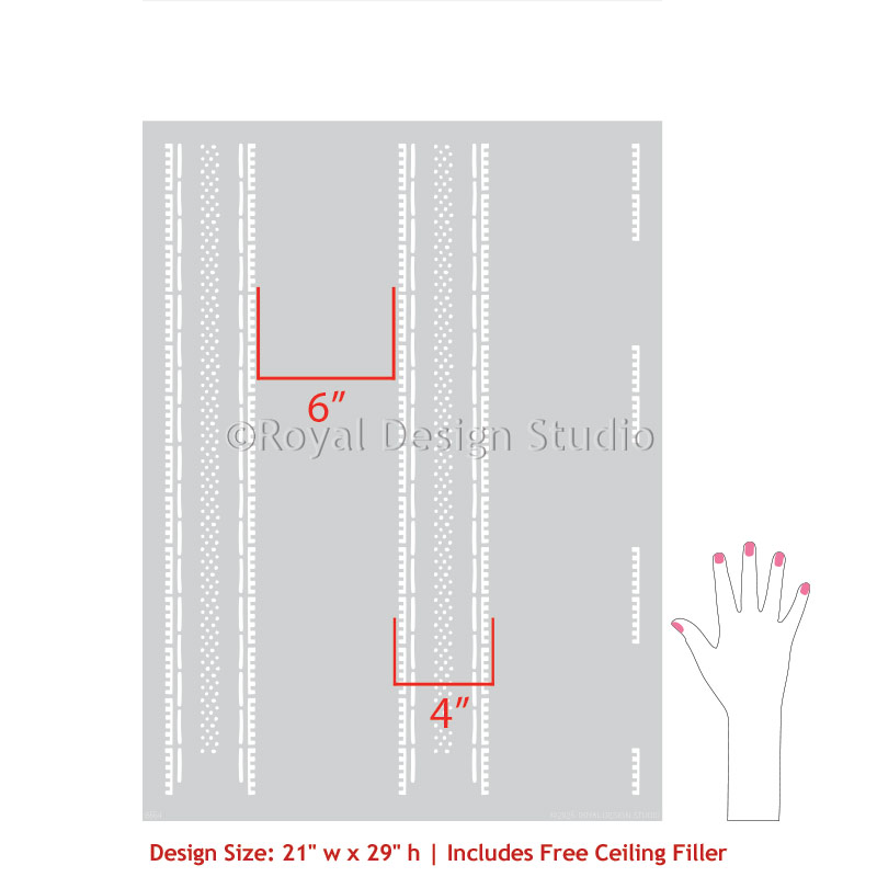 Liam Stripe Wall Stencil - DIY Home Decor Painting Template for Walls, Furniture & Crafts - Perfect for Bedrooms, Living Rooms & Accent Walls