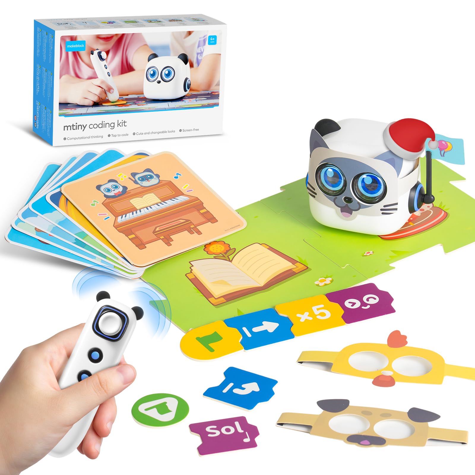 mTiny Interactive Coding Robot for Kids Ages 3-5 | Screen-Free STEM Learning Toy with Programming Cards | Educational Gift for Boys & Girls | Perfect for Home Learning & Classroom STEM Activities