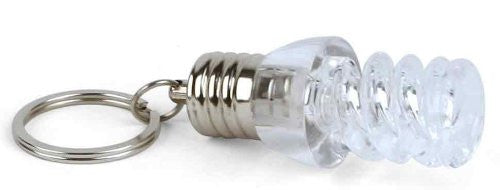 Kikkerland LED Light Bulb Keychain - Mini Portable Flashlight for Keys, Camping, Hiking & Emergency Use