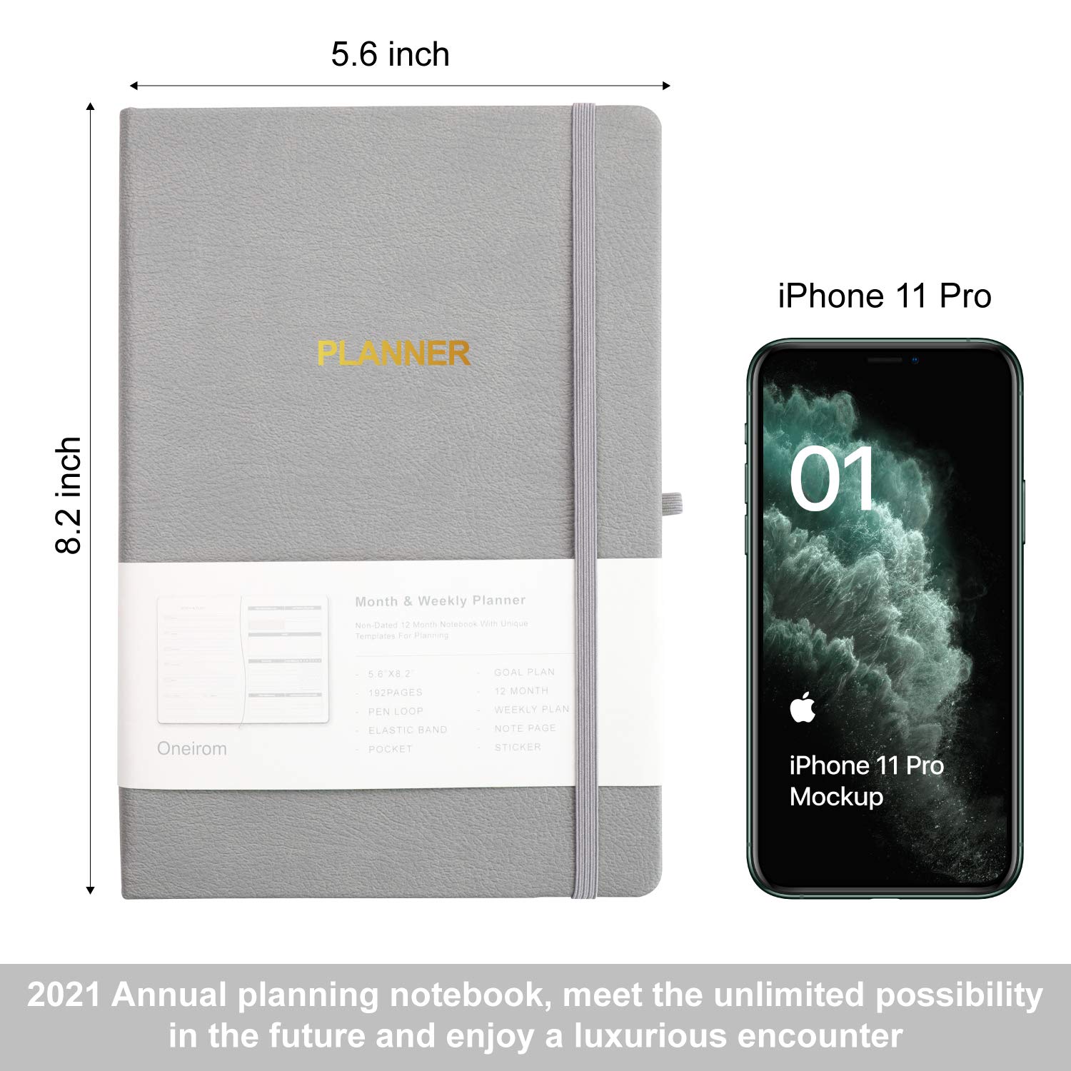 2024-2025 Undated Academic Planner - Weekly & Monthly Hardcover Organizer (5.6