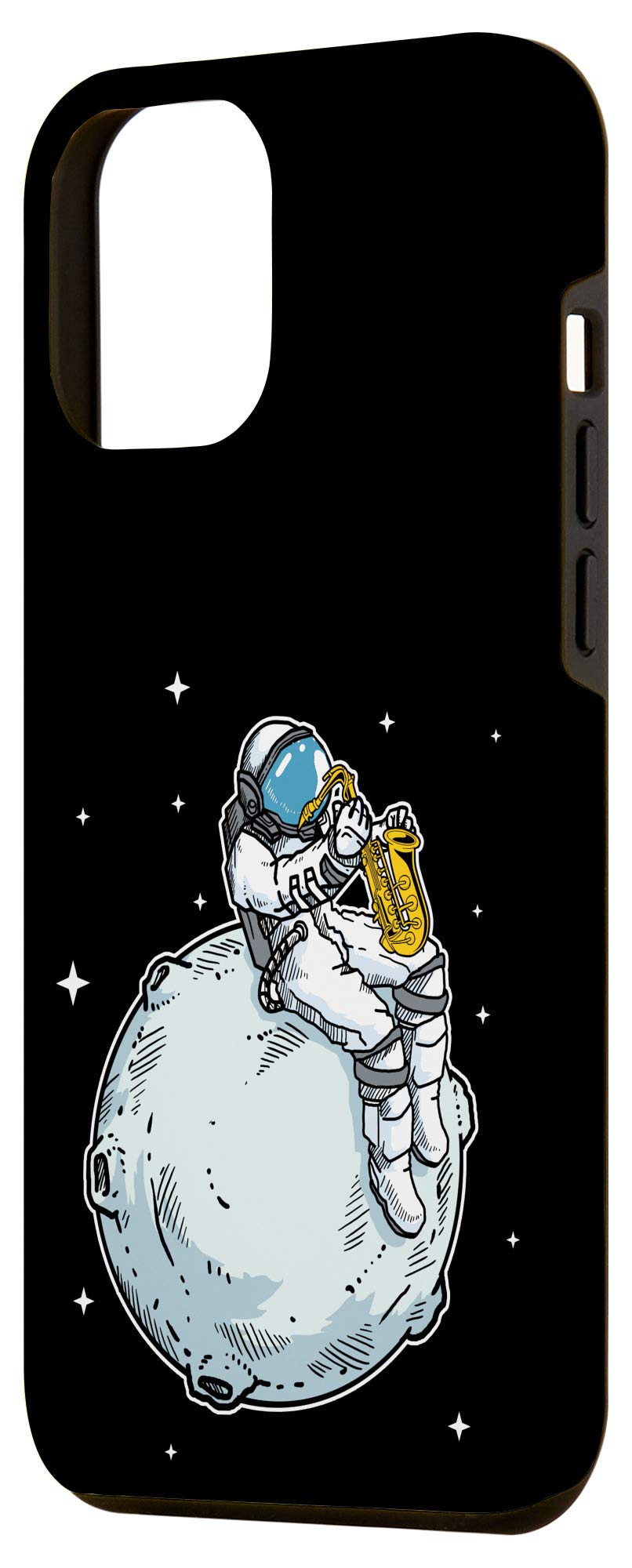 iPhone 12 Pro Max Case - Astronaut Playing Saxophone Design - Perfect Gift for Jazz Music & Saxophone Lovers - Durable Protection for Daily Use & Concerts