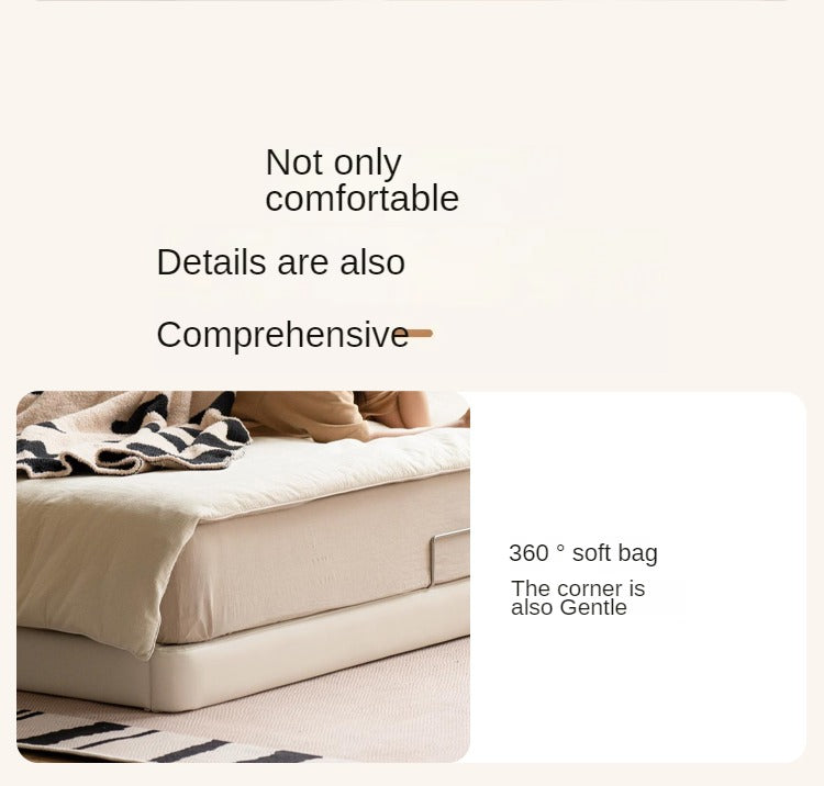 Organic Leather Art Floor Bed - Handcrafted Eco-Friendly Mattress for Adults & Kids - Perfect for Minimalist, Boho & Montessori Bedrooms