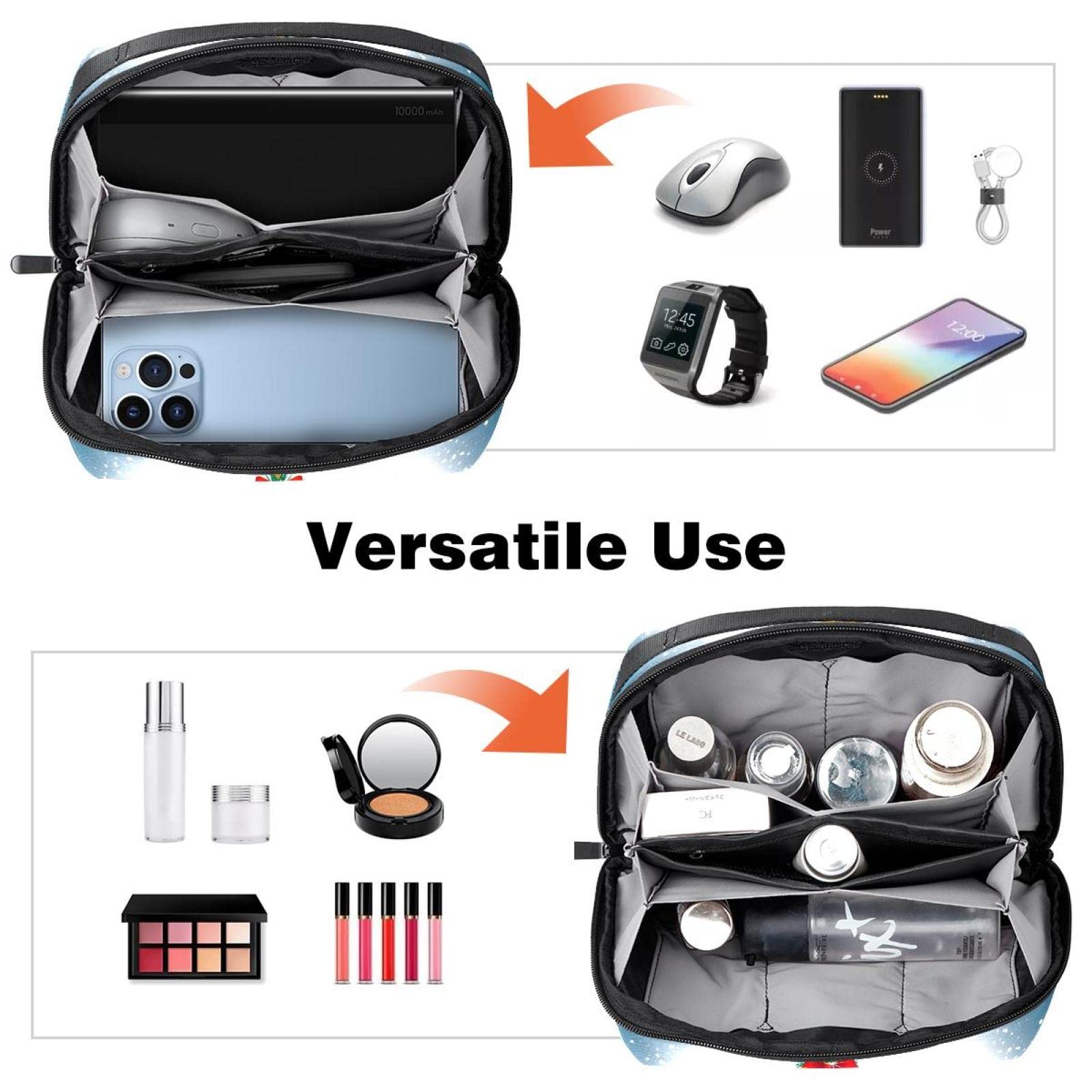 Waterproof Men's Travel Toiletry Bag - Large Shaving Dopp Kit with Christmas Tree Design, Bathroom Organizer for Cosmetics & Toiletries | Perfect for Business Trips, Gym, Camping & Holiday Gifts