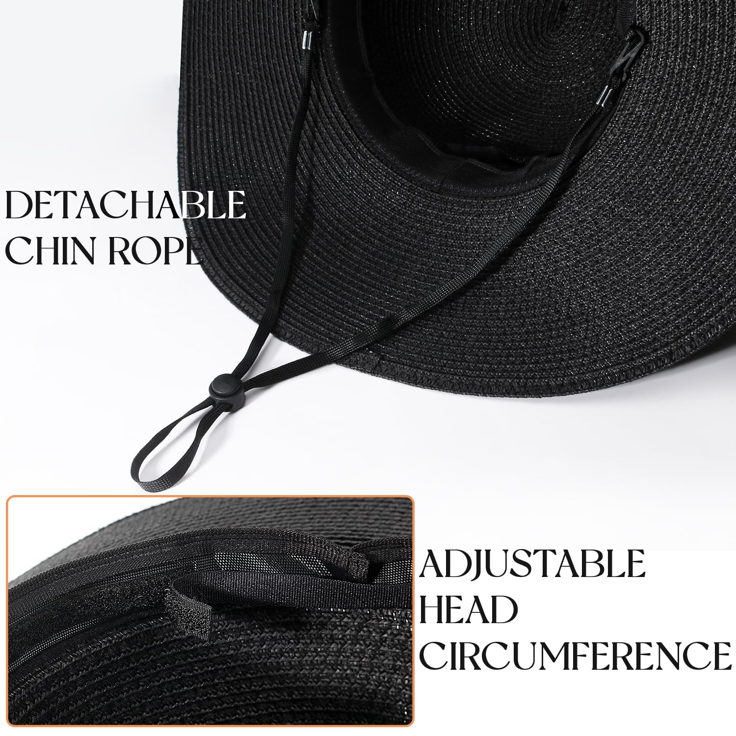 Women's Wide Brim Straw Sun Hat - Packable Floppy Beach Hat for Summer, UV Protection Sun Hat for Outdoor, Garden, Travel & Vacation
