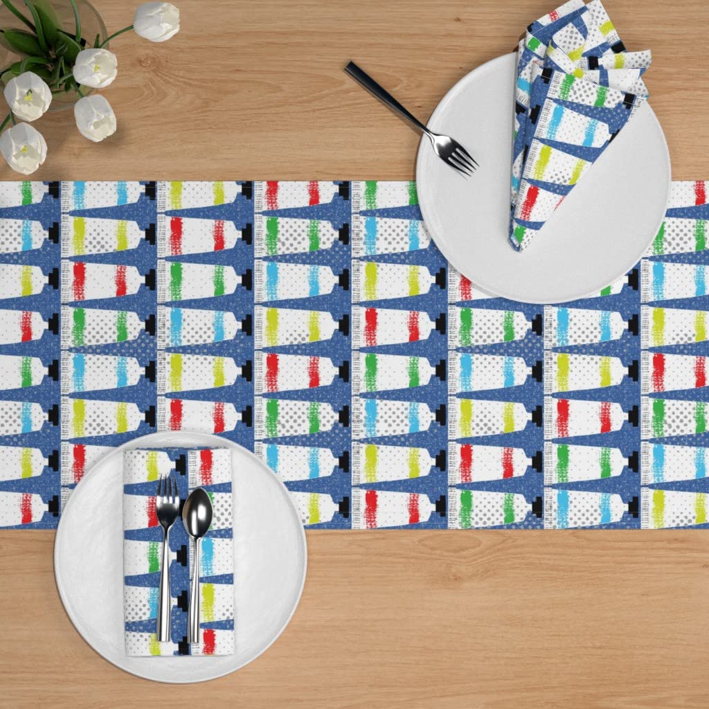 Custom Paint Colors Print Cotton Sateen Table Runner 90