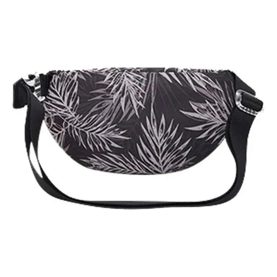 Converse Sling Pack Crossbody Bag - Black Floral Print Waist Pack for Men & Women | Perfect for Travel, Hiking, and Everyday Use