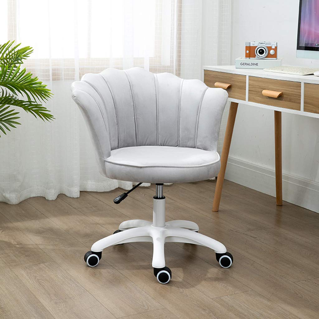 Ergonomic Velvet Swivel Office Chair - Adjustable Height Computer Desk Chair for Home Office, Gaming & Study - Comfortable Accent Chair for Living Room, Vanity & Leisure Use