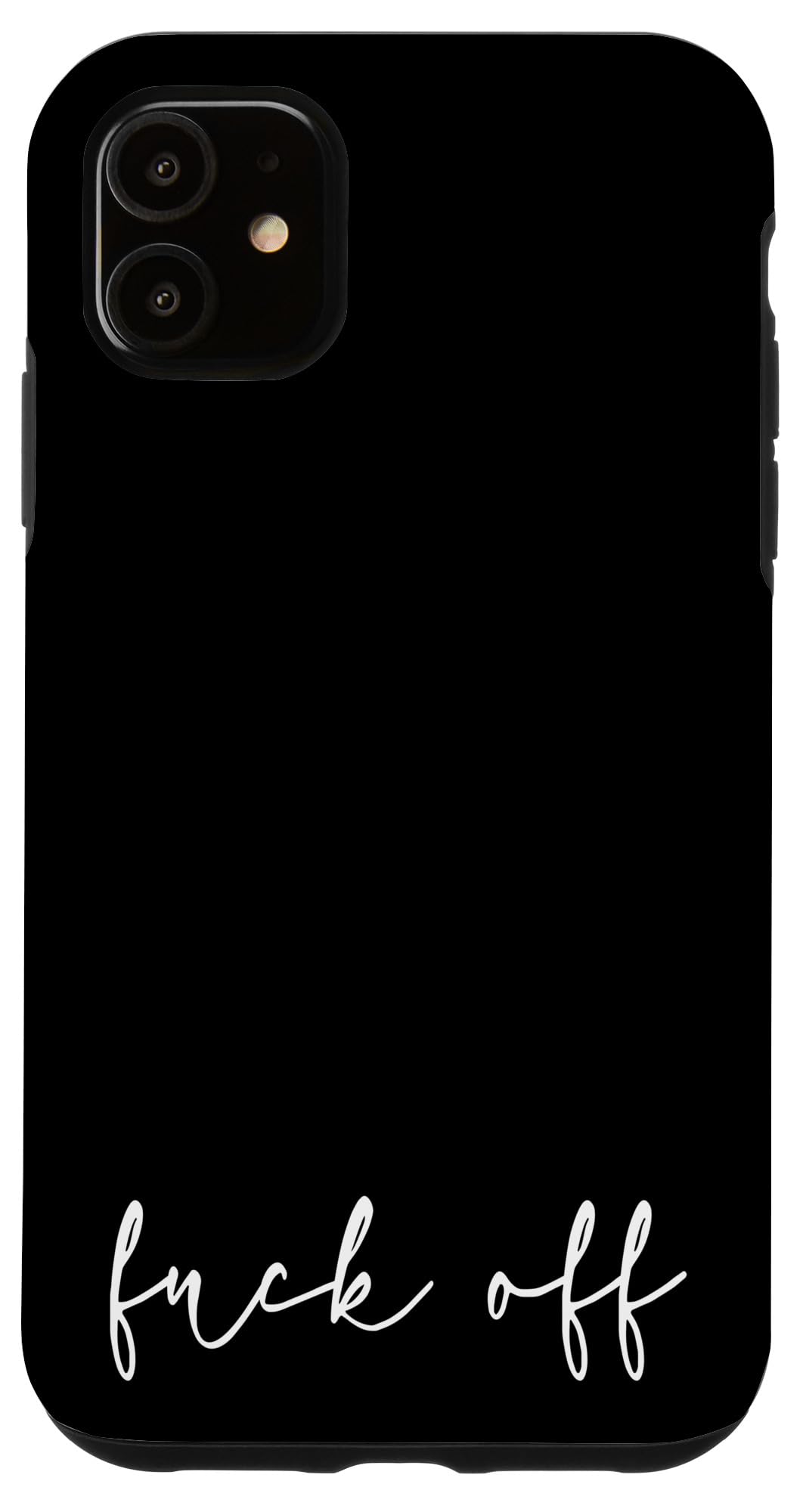 iPhone 11 Funny Bohemian Gold Frame Case - Chic Cute Cursive Black Phone Cover for Women & Men | Perfect for Everyday Use, Travel & Gift Giving