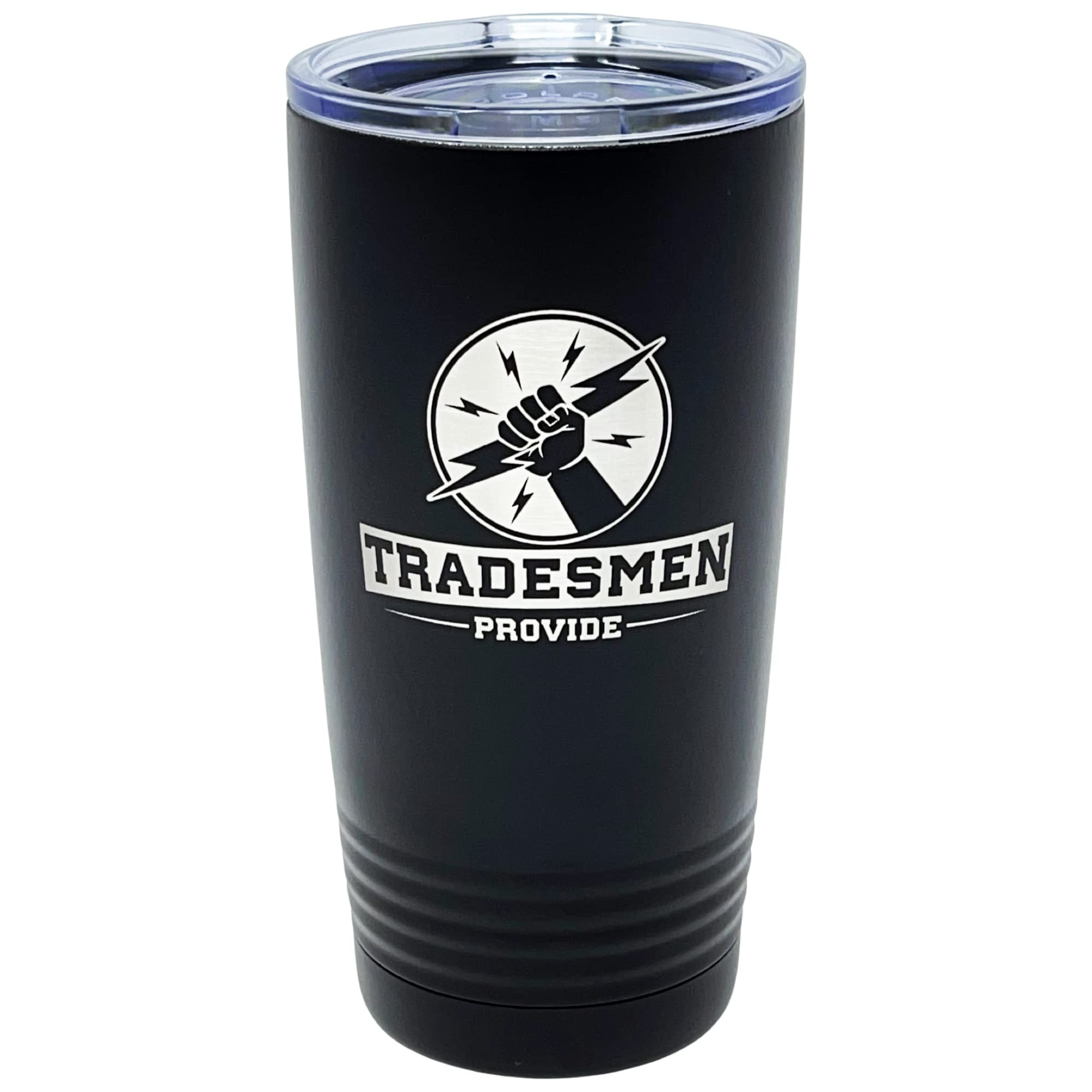 20oz Double Wall Vacuum Insulated Coffee Tumbler for Electricians, Carpenters & Tradesmen - Leakproof Stainless Steel Travel Mug for Hot & Cold Drinks - Perfect Work, Camping & Commuting Companion