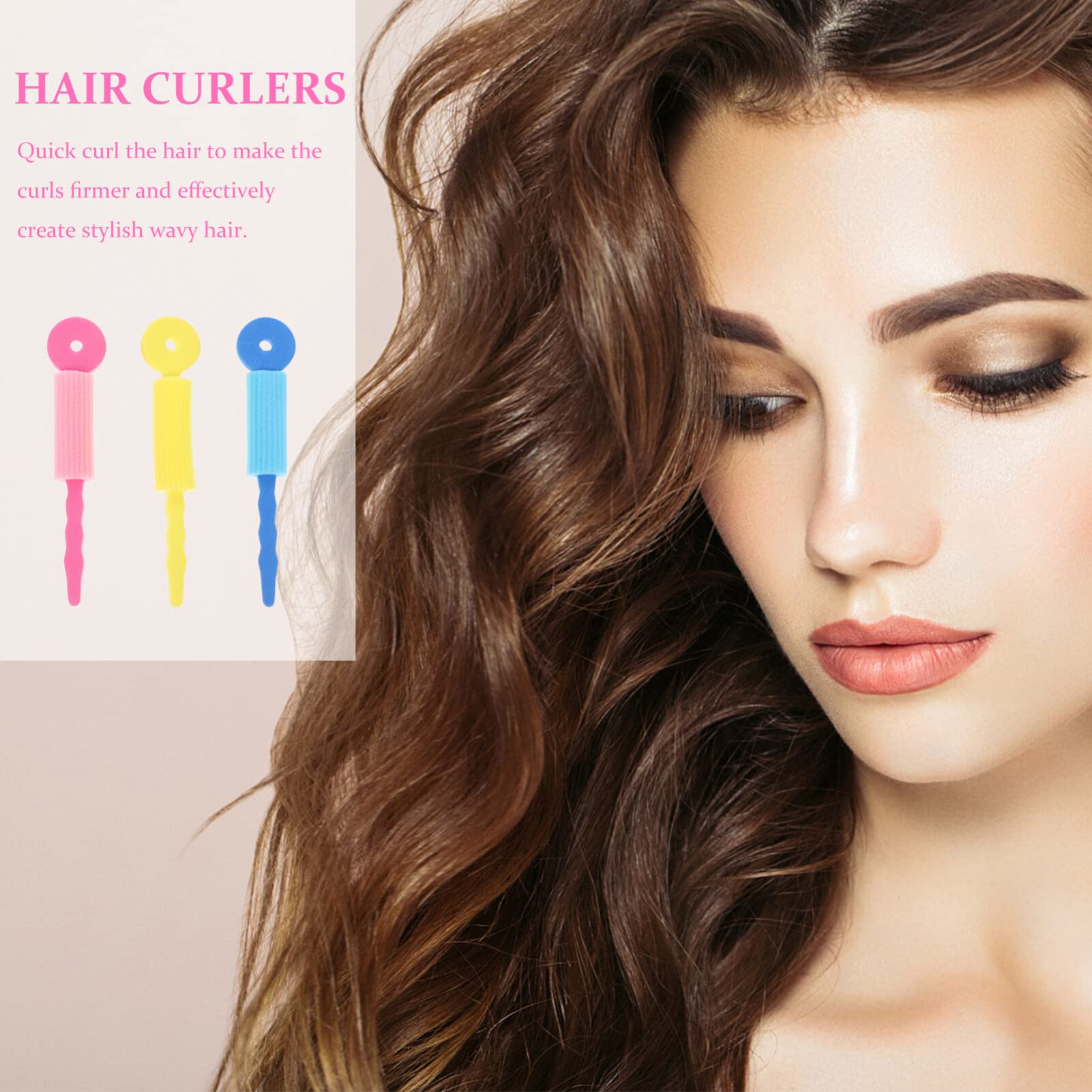 Mobestech 9pcs Hair Curler Sponge Rollers Set - Heatless Foam Hair Rollers with Clips for Overnight Curls, Flexible Hair Styling Rods for Women & Girls (Great for Home, Salon, Travel & DIY Hairstyles)