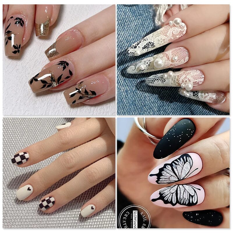 BORN PRETTY Nail Art Stamping Plates Kit - Floral & Geometric Designs for DIY Nail Stamping - Perfect for Home Manicures & Professional Salon Use
