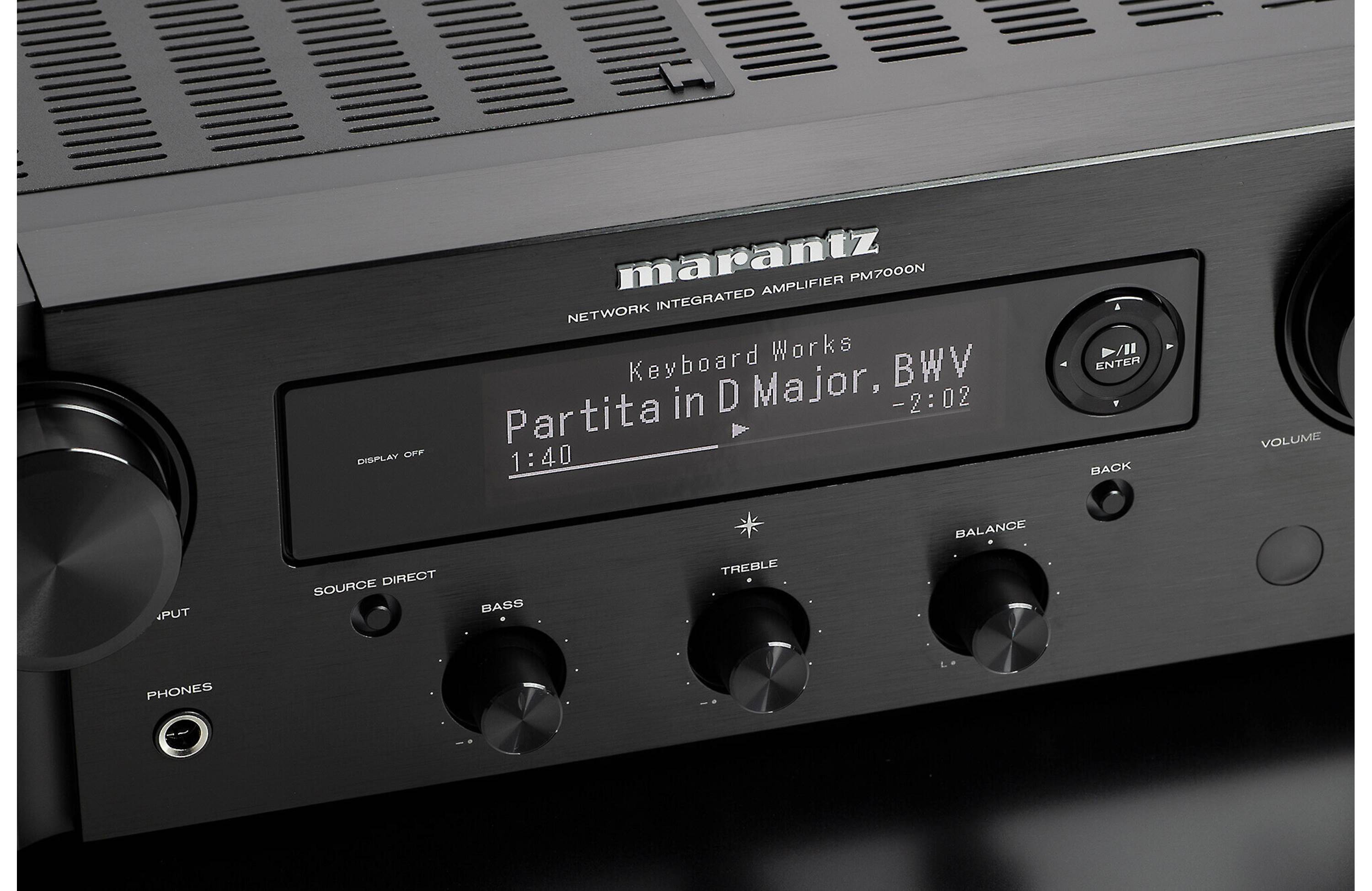Marantz PM7000N Integrated Stereo Amplifier with HEOS Built-in | Hi-Fi Audio System for Home Theater & Music Listening | Wireless Streaming & Multi-Room Audio