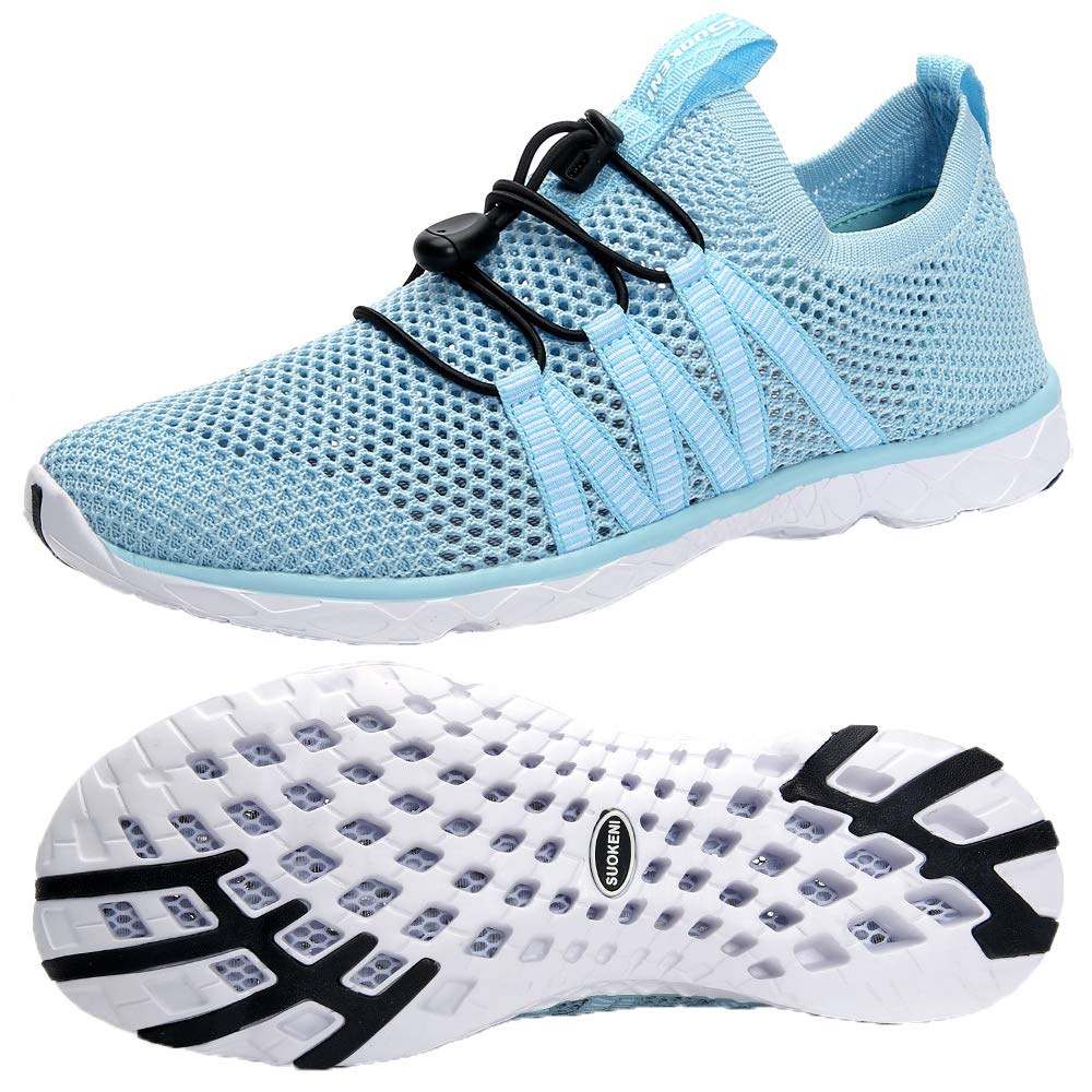 SUOKENI Women's Quick Drying Slip On Water Shoes - Lightweight Aqua Shoes for Beach, Pool, Surfing & Water Sports | Perfect for Swimming, Yoga & Outdoor Activities