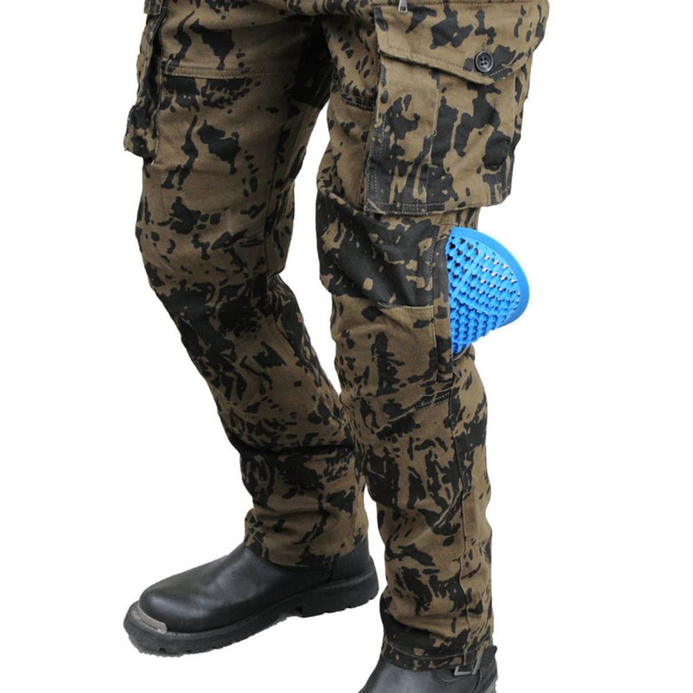 Men's Motorcycle Riding Pants - Ripstop Cargo Trousers with Multi-Pockets for Outdoor Biking & Racing | Durable Biker Jeans for Adventure & Commuting