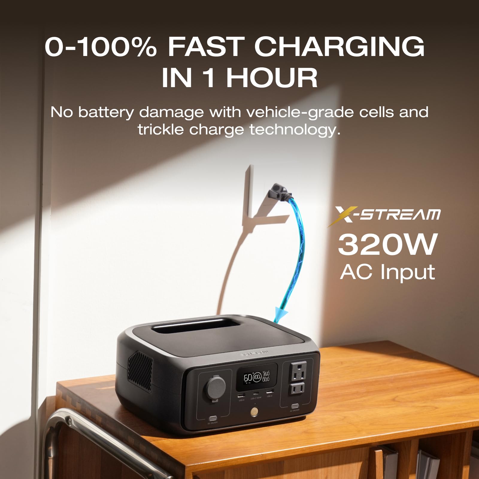 EF ECOFLOW RIVER 3 Portable Power Station with 45W Solar Panel | 245Wh LiFePO4 Battery | 300W (600W Surge) AC Output | <20ms UPS | 1Hr Fast Charging | Solar Generator for Camping, RV Trips, Emergency Backup & Outdoor Adventures