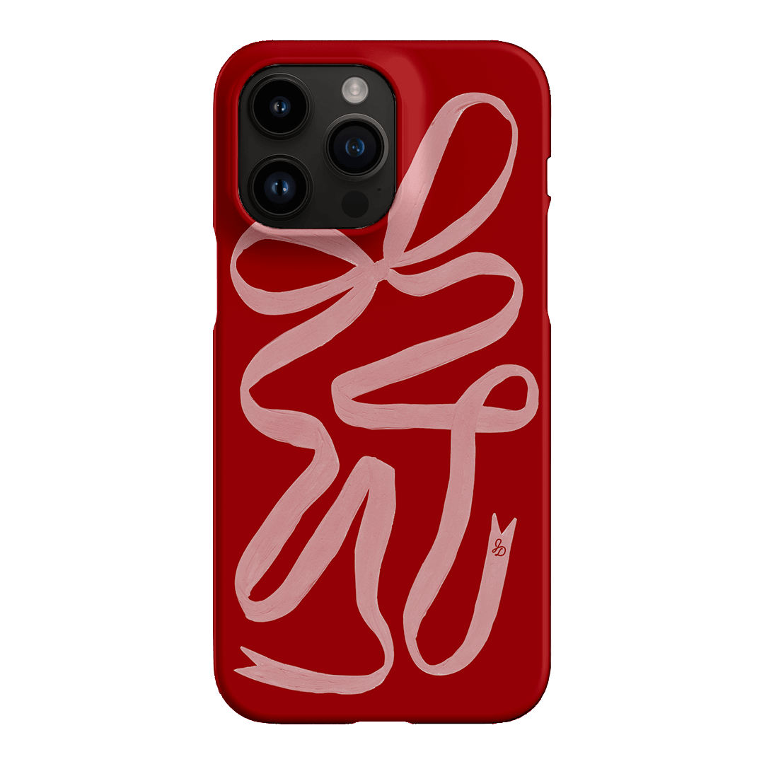 Cupid's Bow Ribbon Phone Case for iPhone & Samsung - Elegant Valentine's Day Gift for Her, Romantic Couple Accessory | Perfect for Dating, Anniversaries & Special Occasions